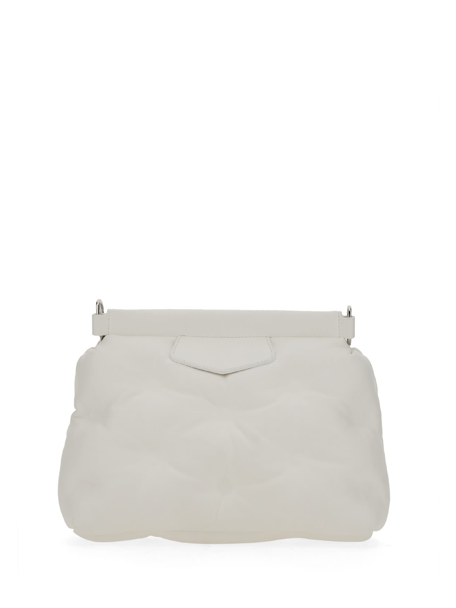 Shop Maison Margiela Glam Slam Classique Bag Small In Bianco