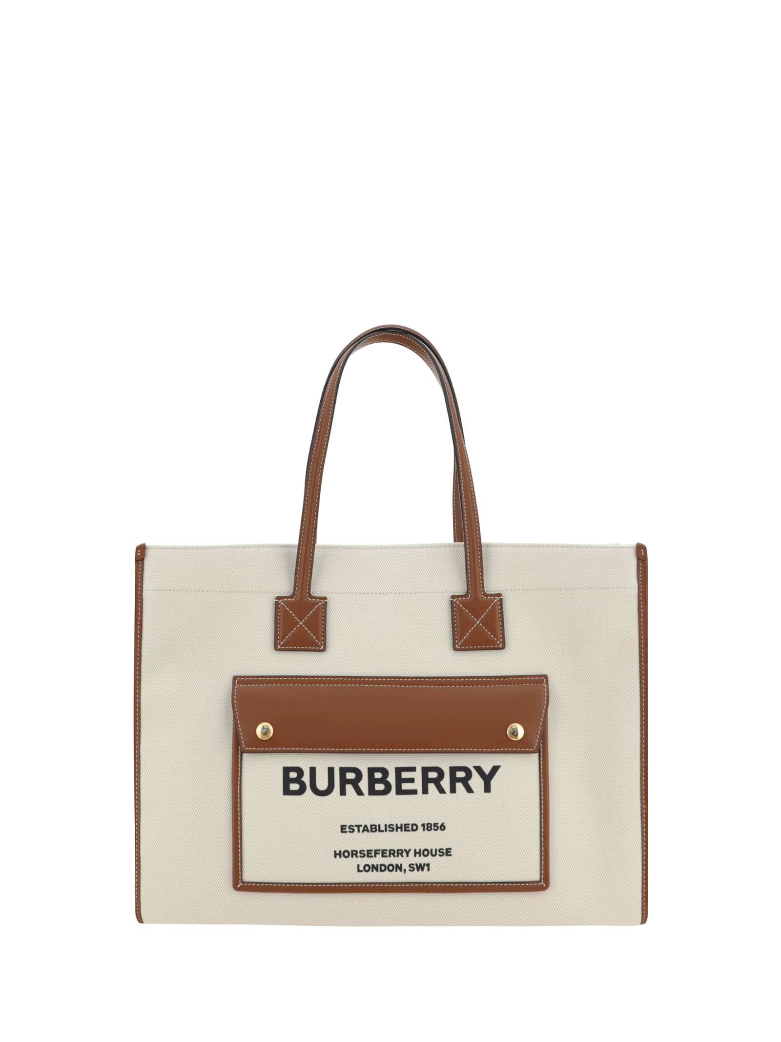 Shop Burberry Frey Shoulder Bag In White