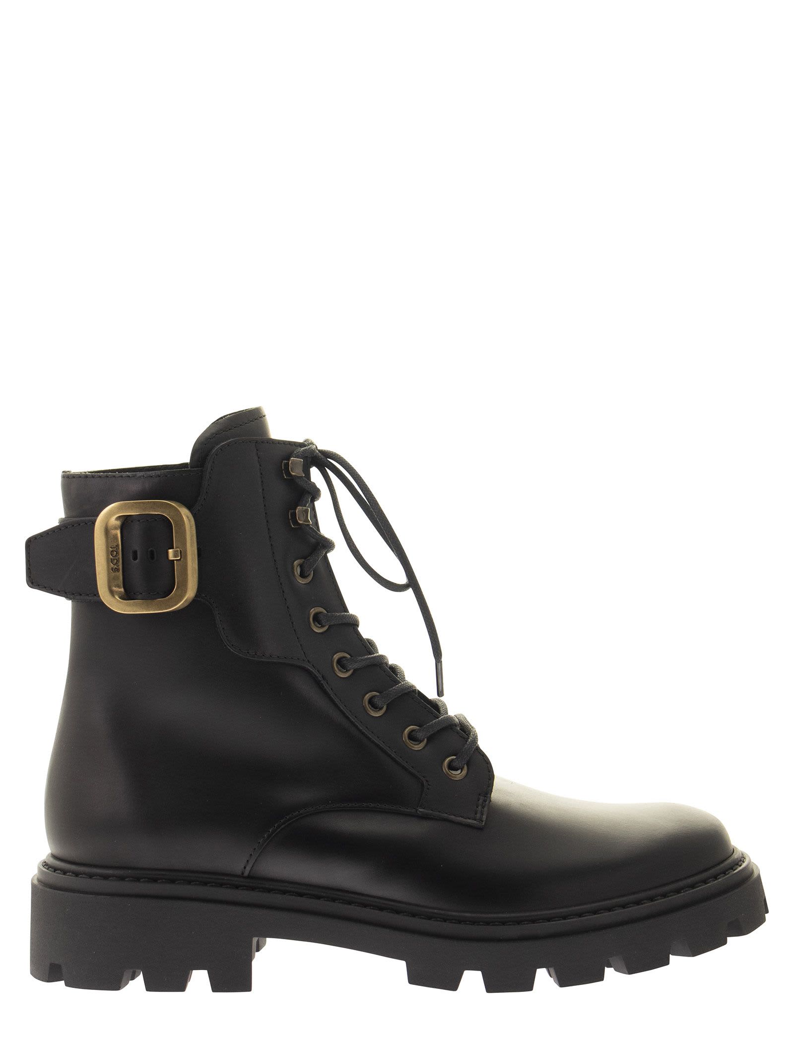 Tods Lace-up Boot With Buckle