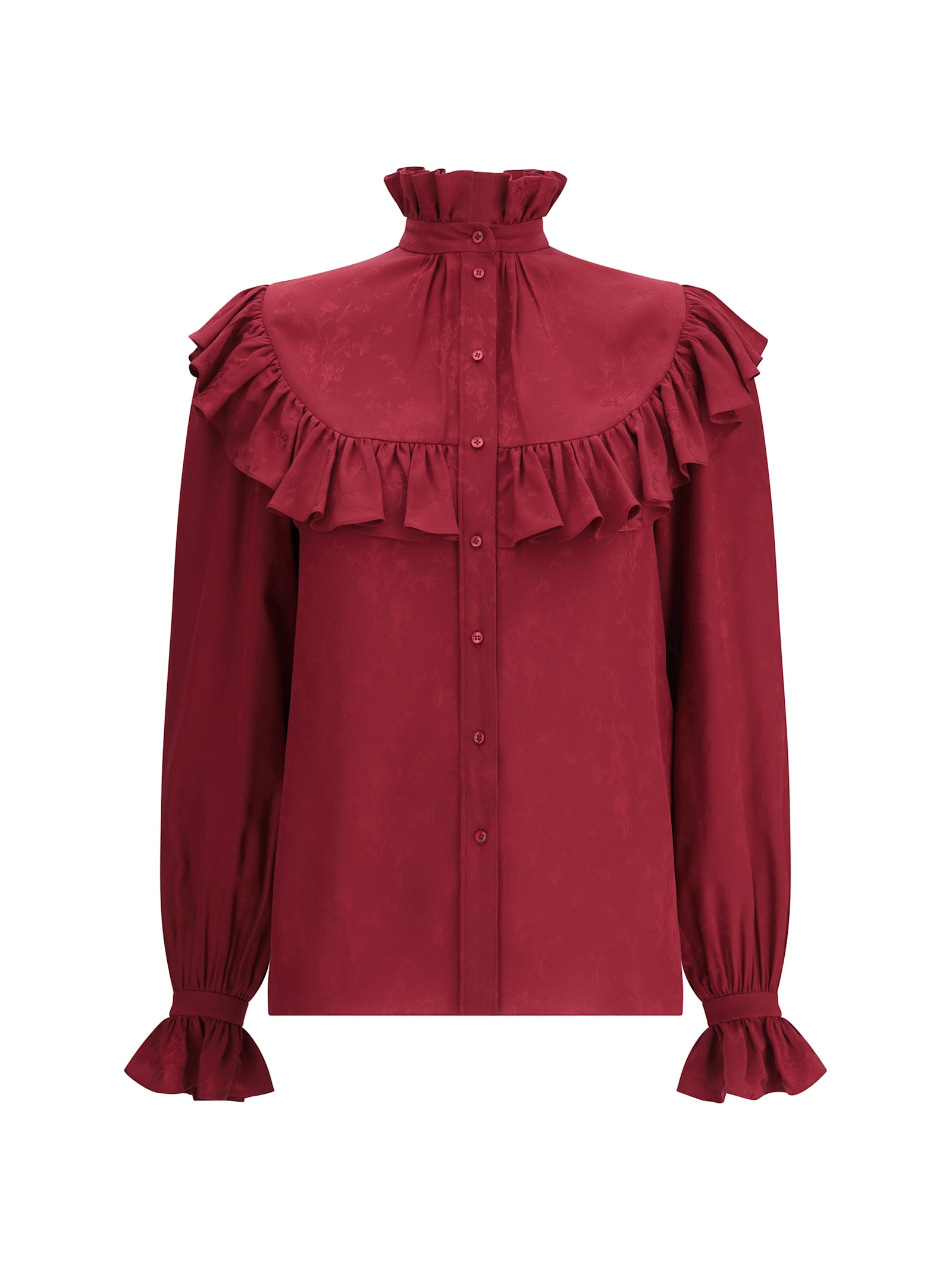 Silk Blouse With Ruffles