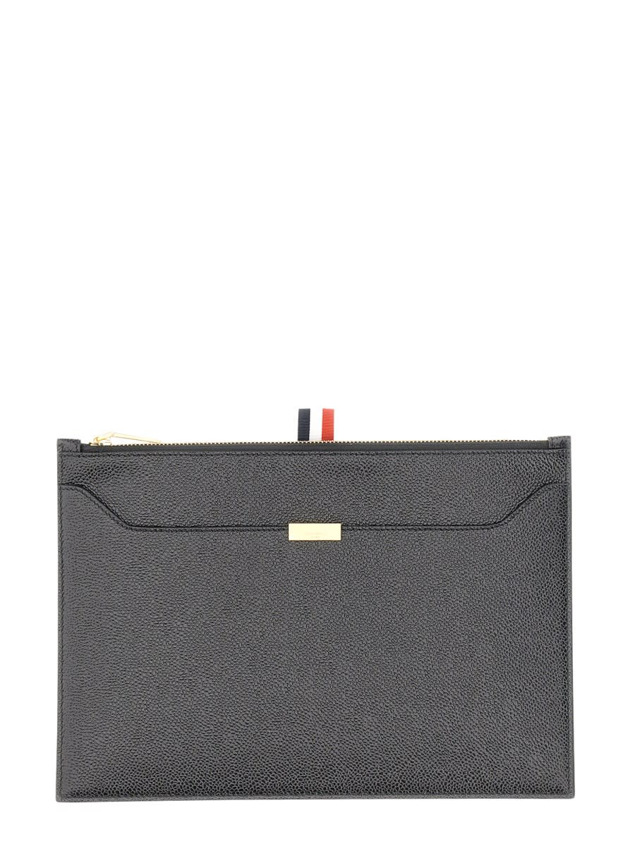 Thom Browne Leather Briefcase In Black