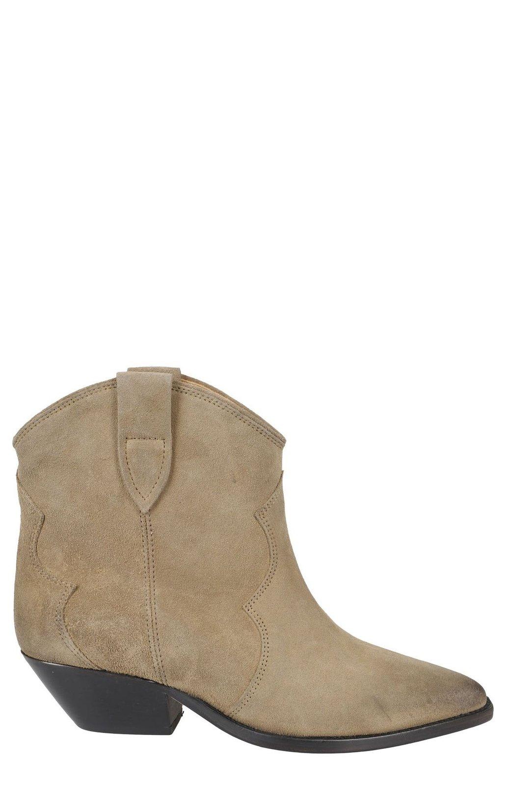 Marant Etoile Pointed-toe Ankle Boots In Brown