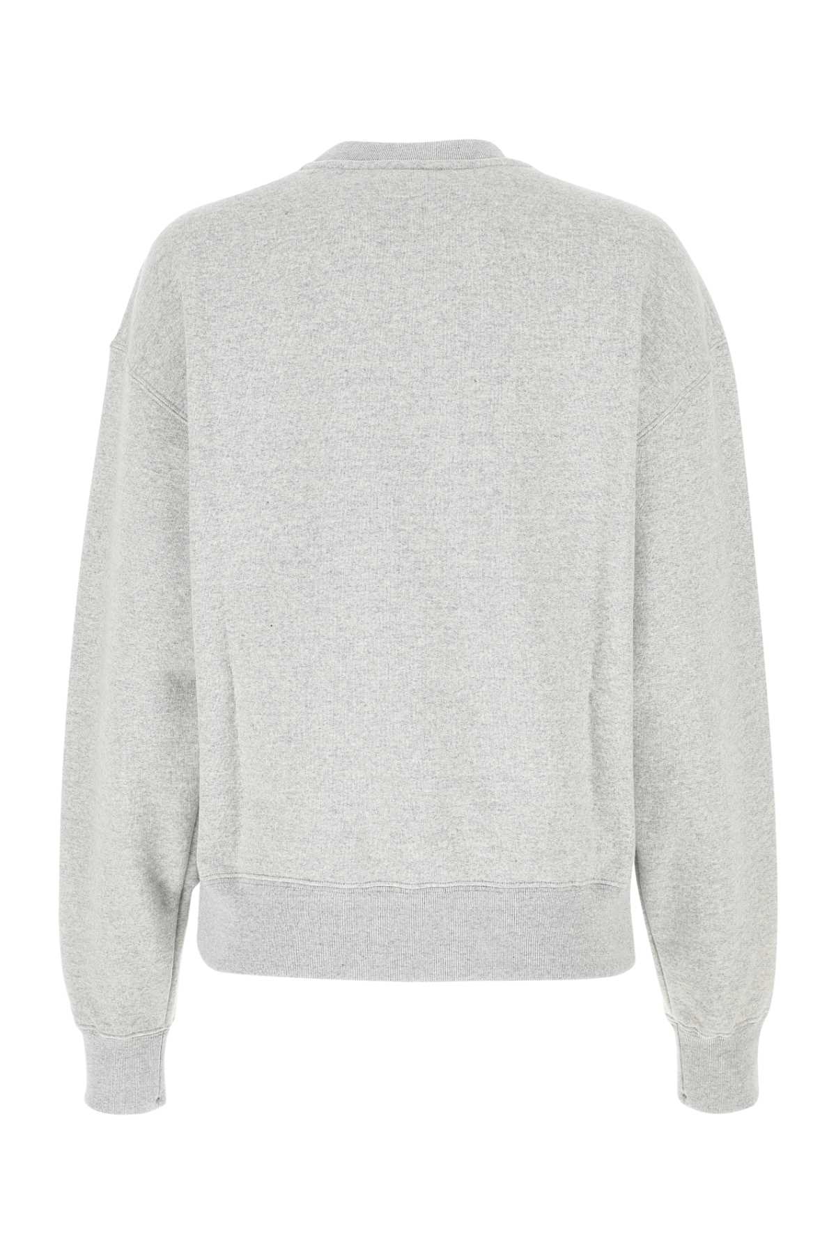 Jil Sander Melange Grey Cotton Oversize Sweatshirt In 052
