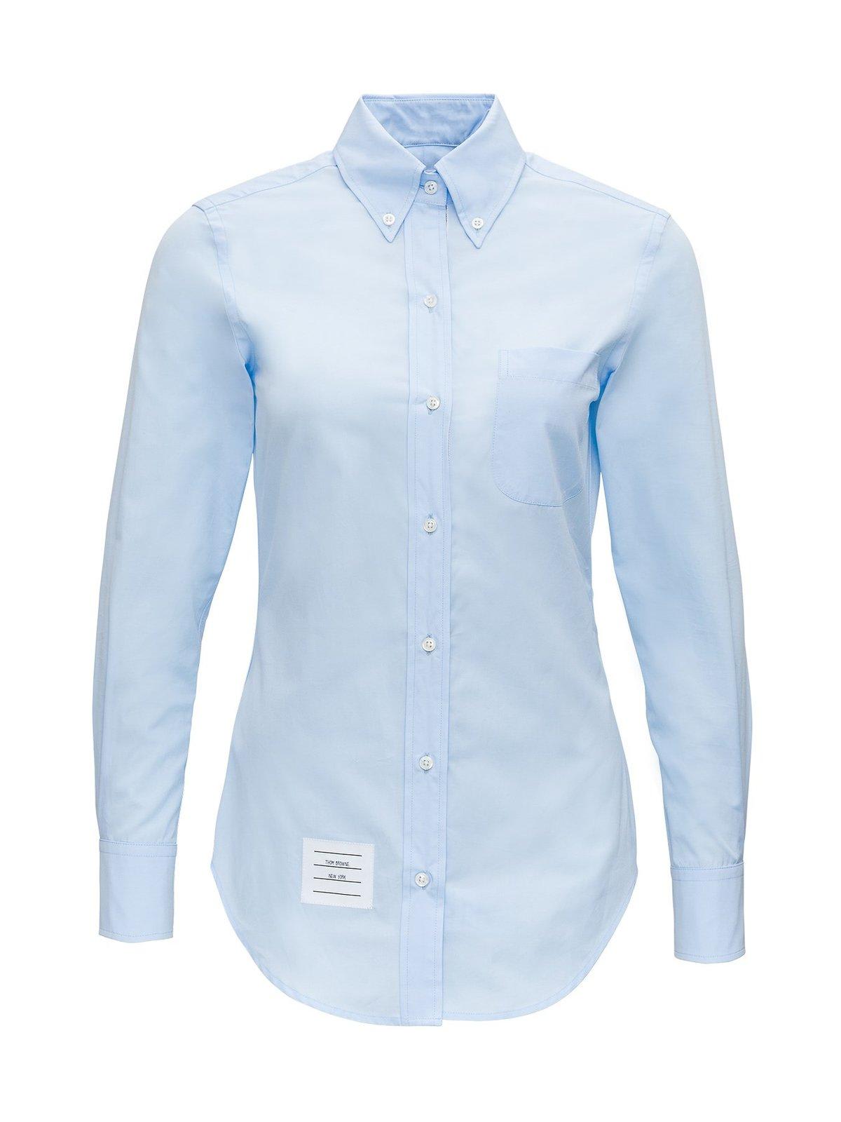 Thom Browne Classic Point Collar Shirt In Light Blue