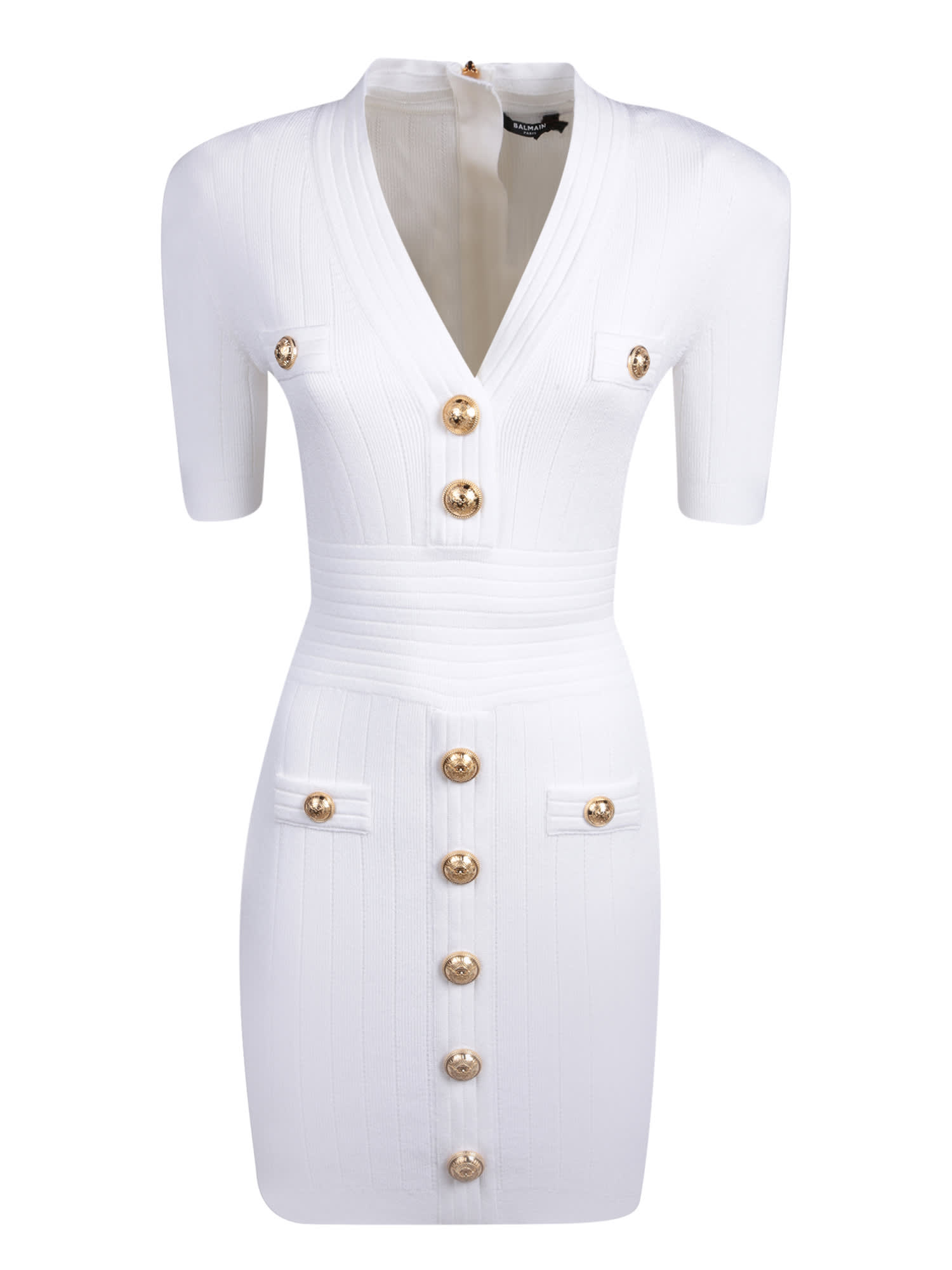 Logo Button Knit Dress