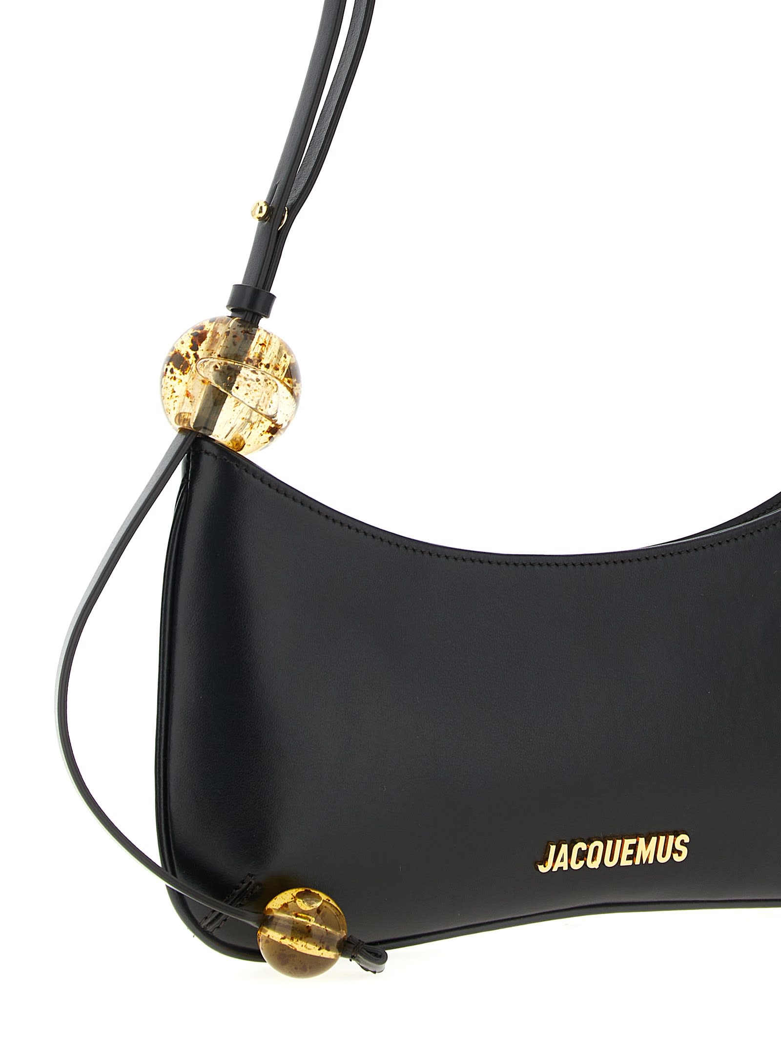 Jacquemus Le Bisou Perle Shoulder Bag In Black