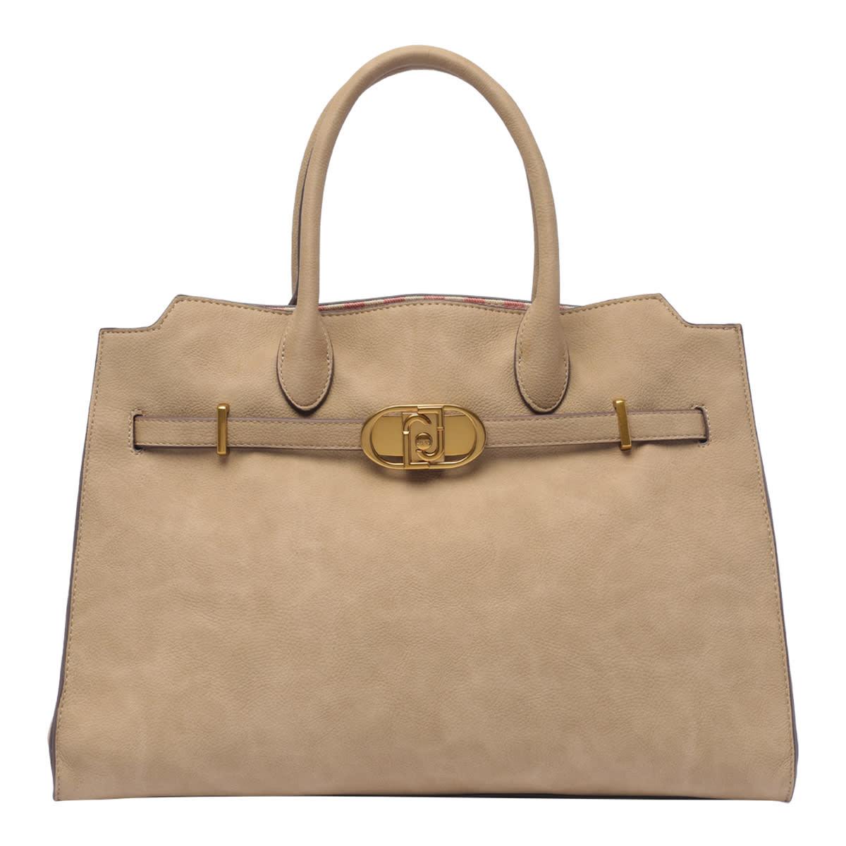 Shop Liu •jo Logo Satchel Bag In Marrone