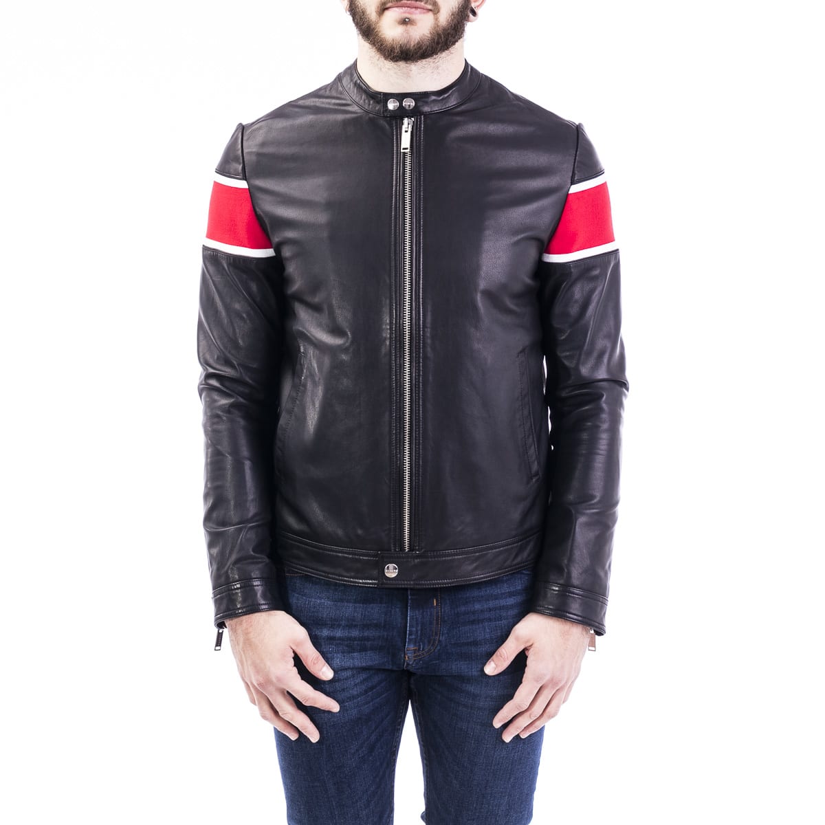 ICEBERG LEATHER JACKET,11258686