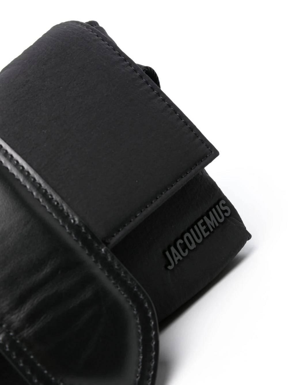 Shop Jacquemus Mini Messenger Bag In 990 Black