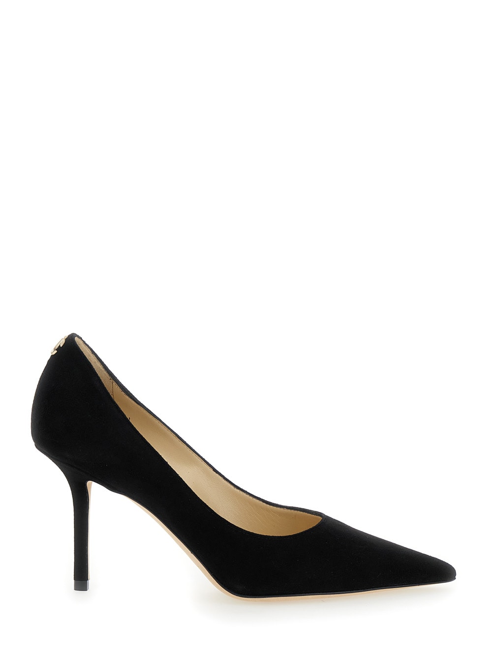 Shop Jimmy Choo Love Black Pumps With Stiletto Heel In Suede Woman