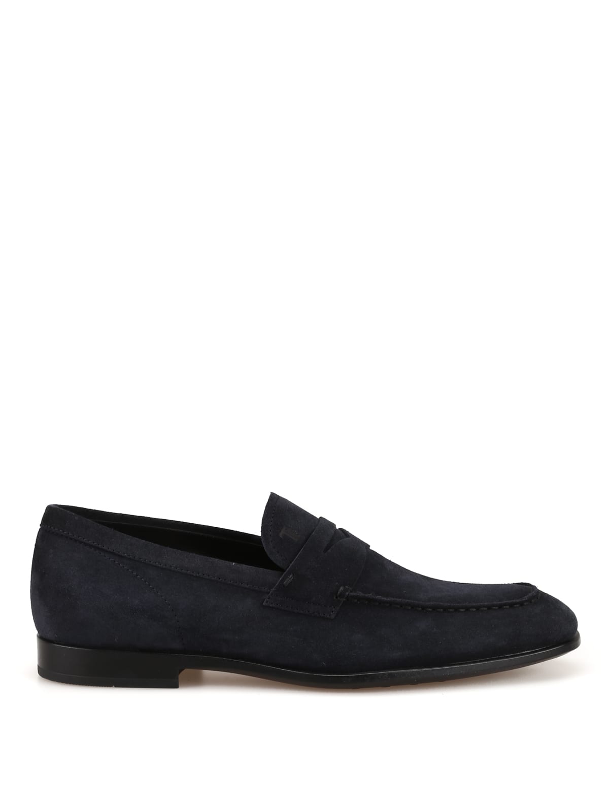 Tod's Loafers In Blue Suede Leather