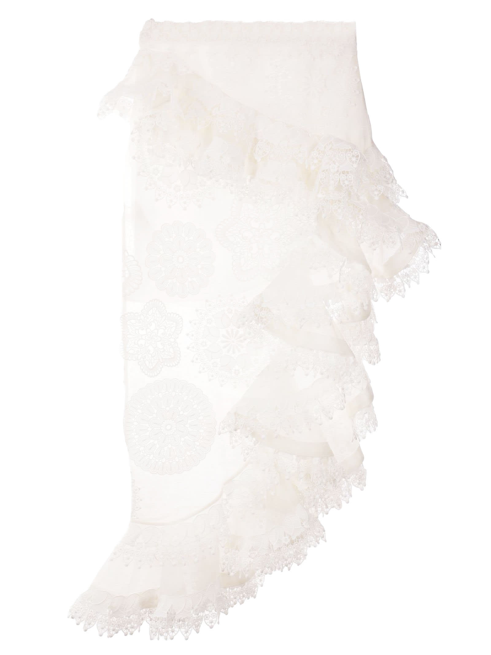 Shop Zimmermann Matchmaker Doily Skirt In Ivory In White