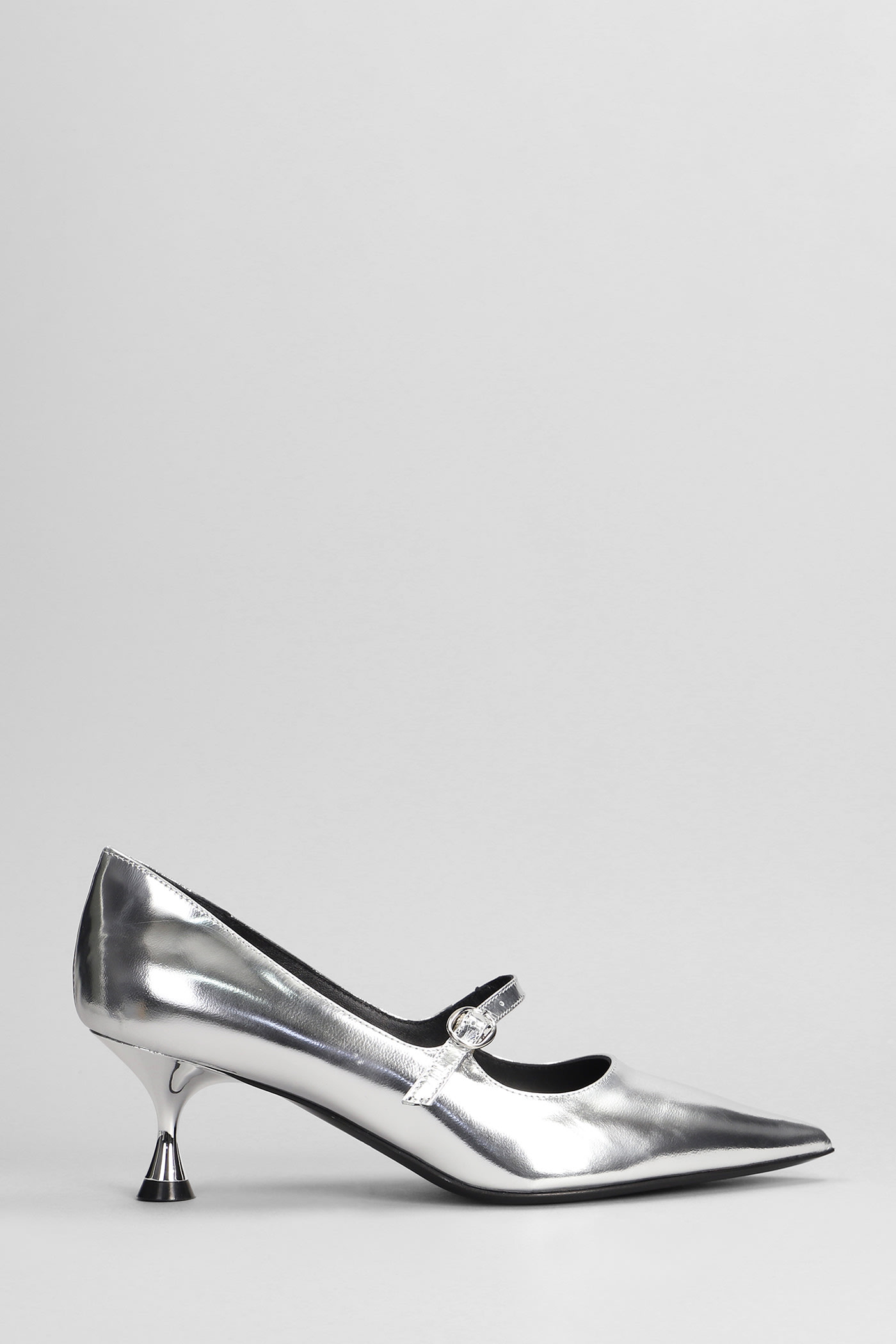 Pumps In Silver Leather