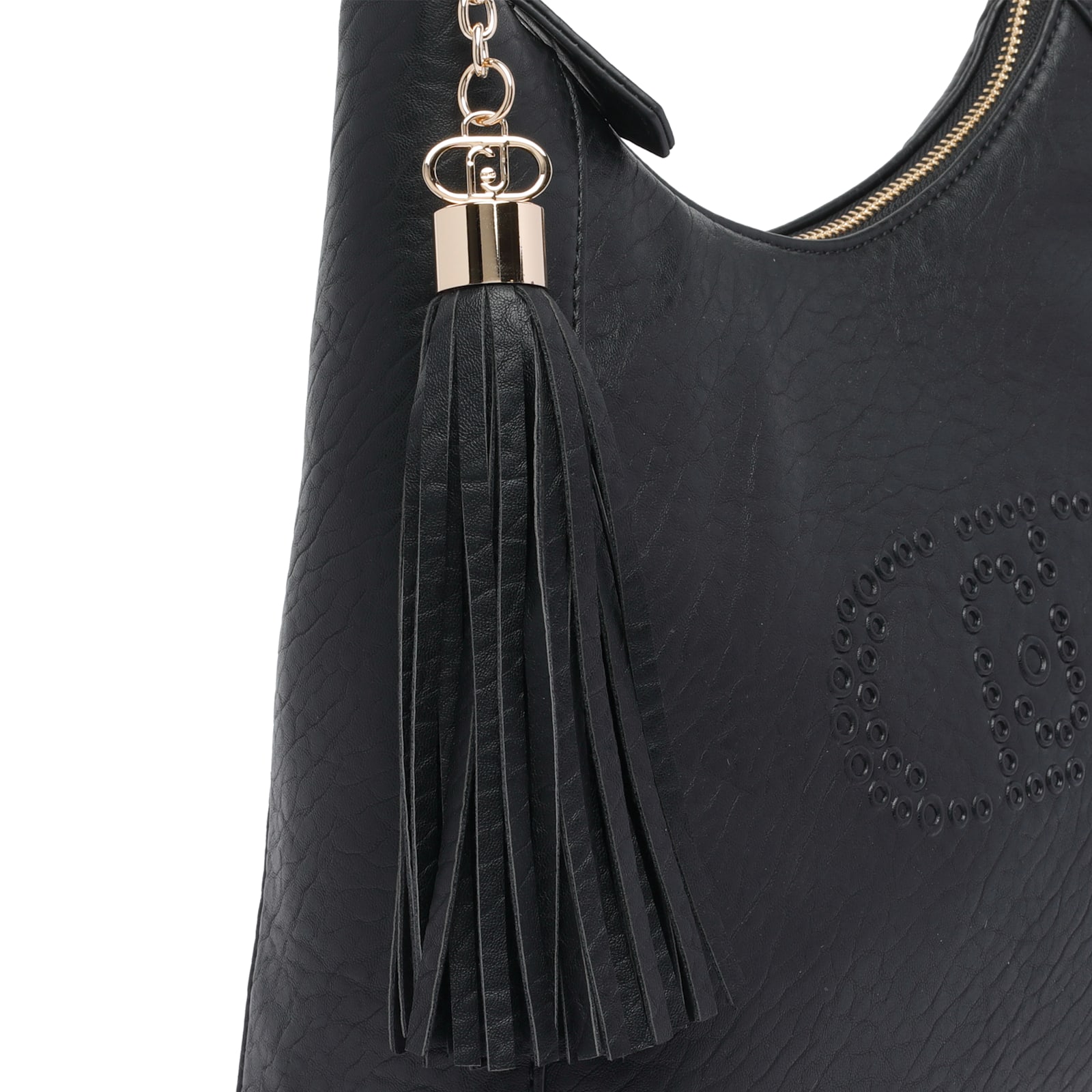 Liu •jo Versatile Shoulder Bag Tassel Detail In Black