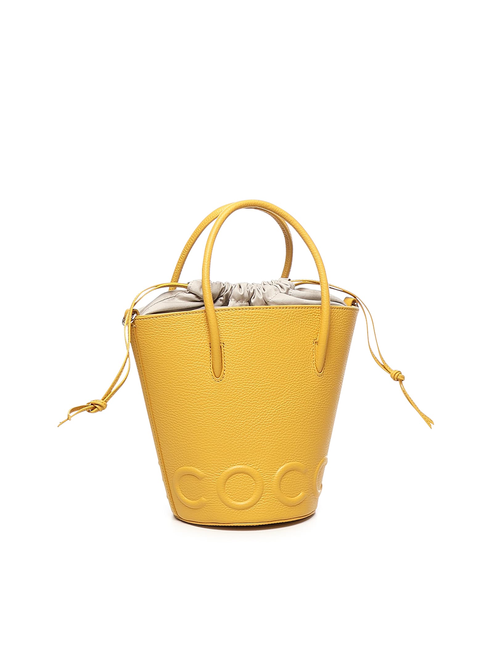 Coccinelle Myrtha Grained Leather Bucket Bag