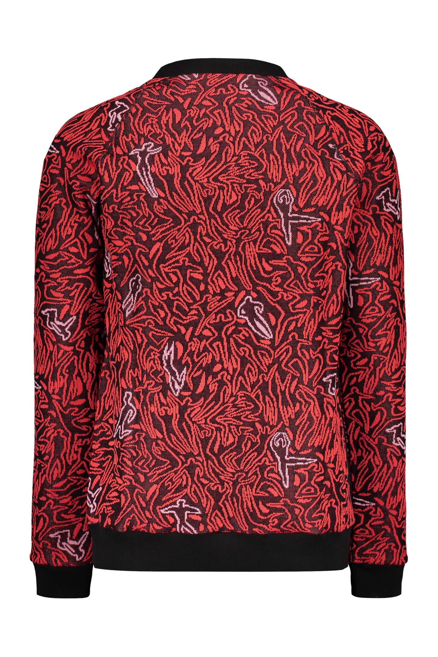 Shop Missoni Long Sleeve Crew-neck Sweater In Red