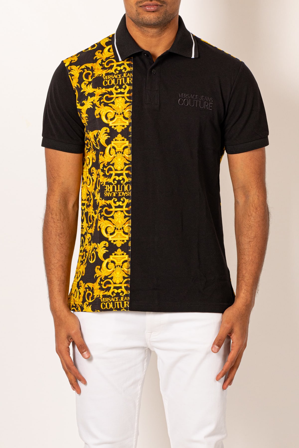 VERSACE JEANS COUTURE T-SHIRT,B3GWA722-S0154.NERO 899