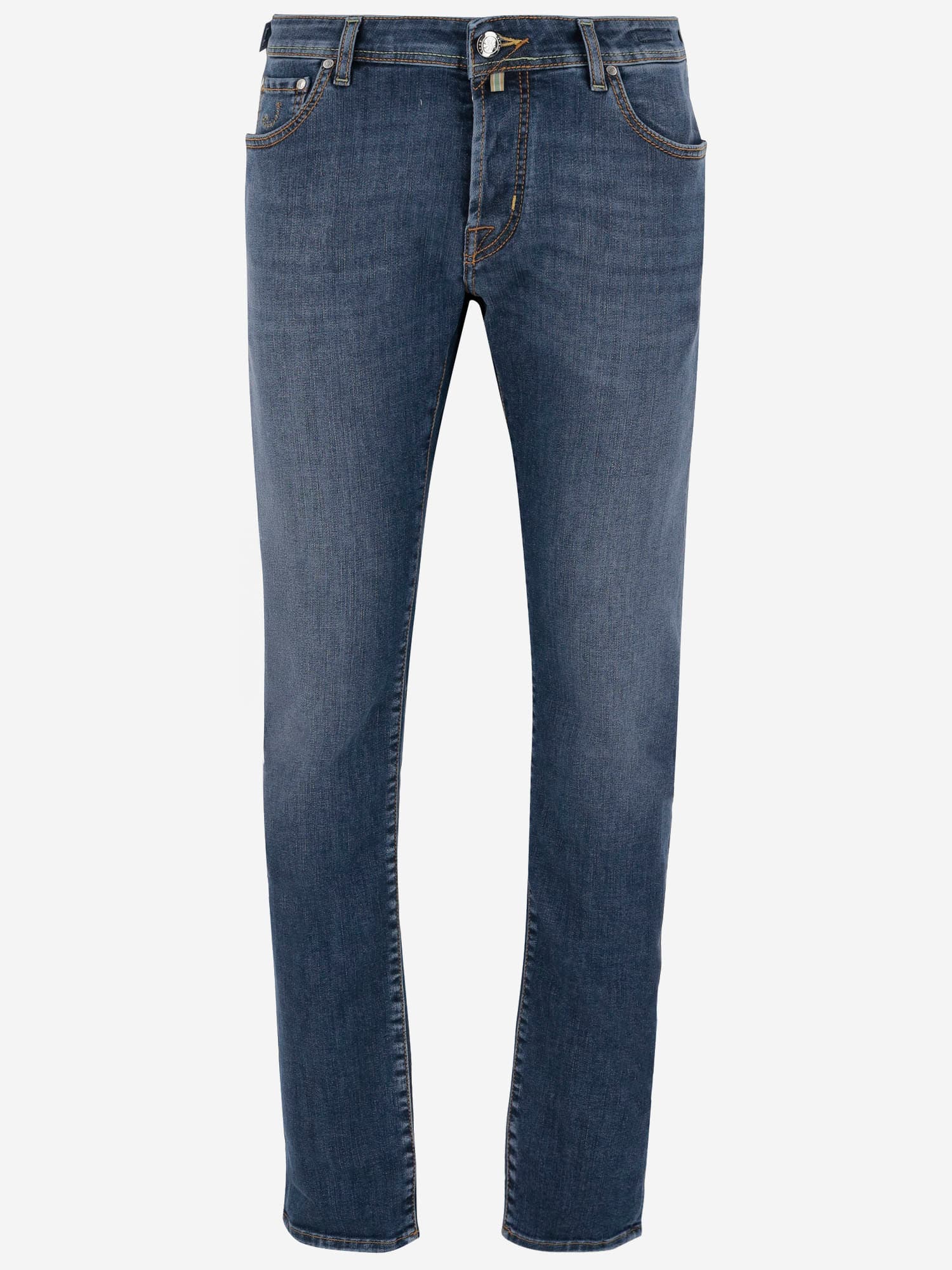 Jacob Cohen Stretch Cotton Blend Denim Jeans In Denim Scuro