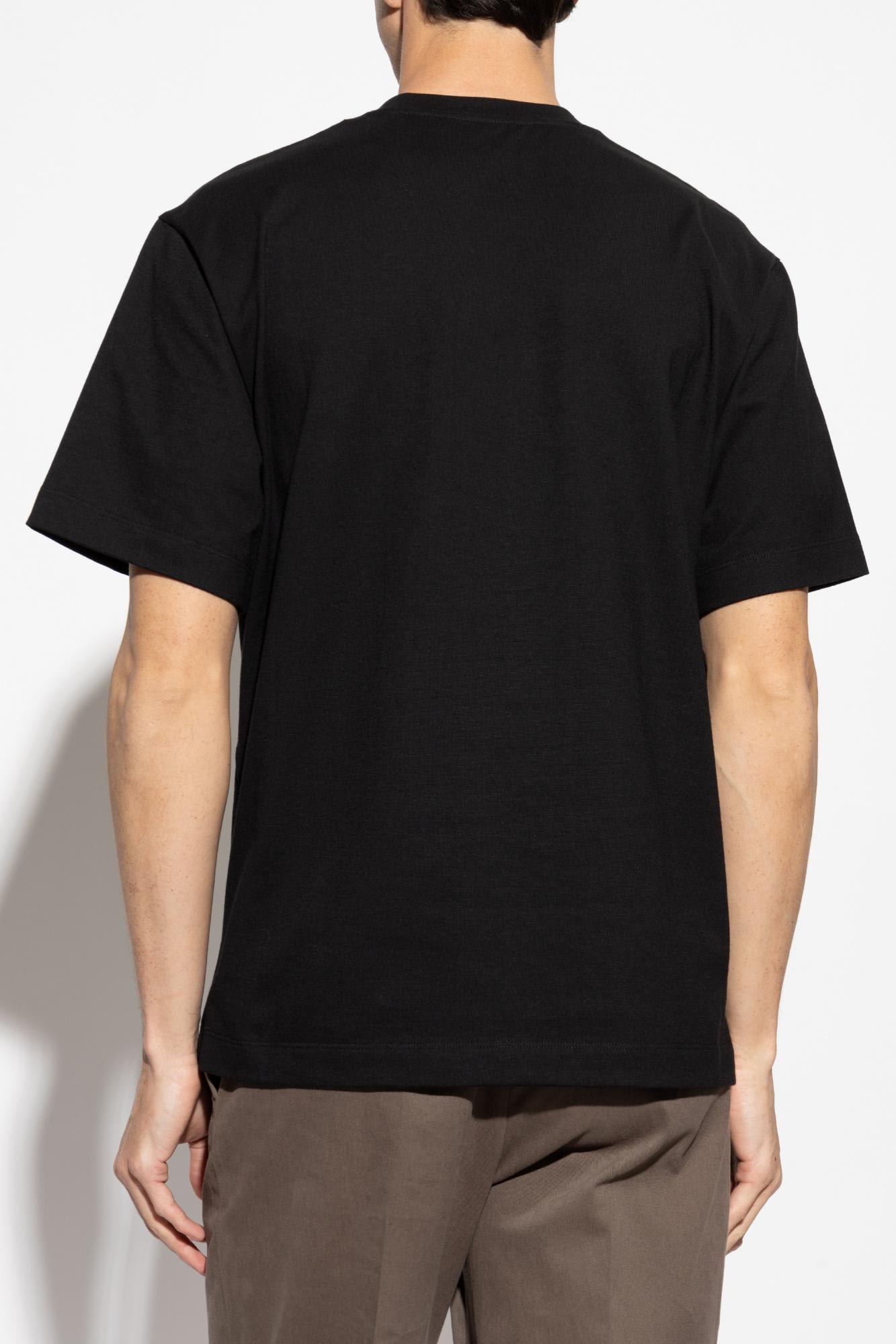 Ferragamo T-shirt With Pocket In Black