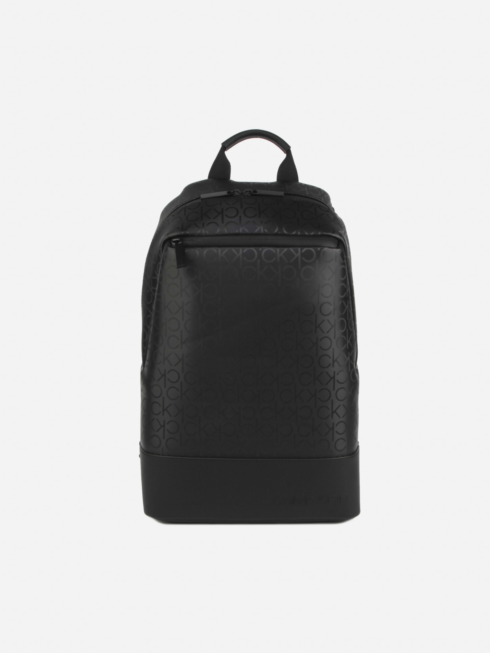 CALVIN KLEIN ROUND BACKPACK WITH ALL-OVER EMBOSSED LOGO,11815938