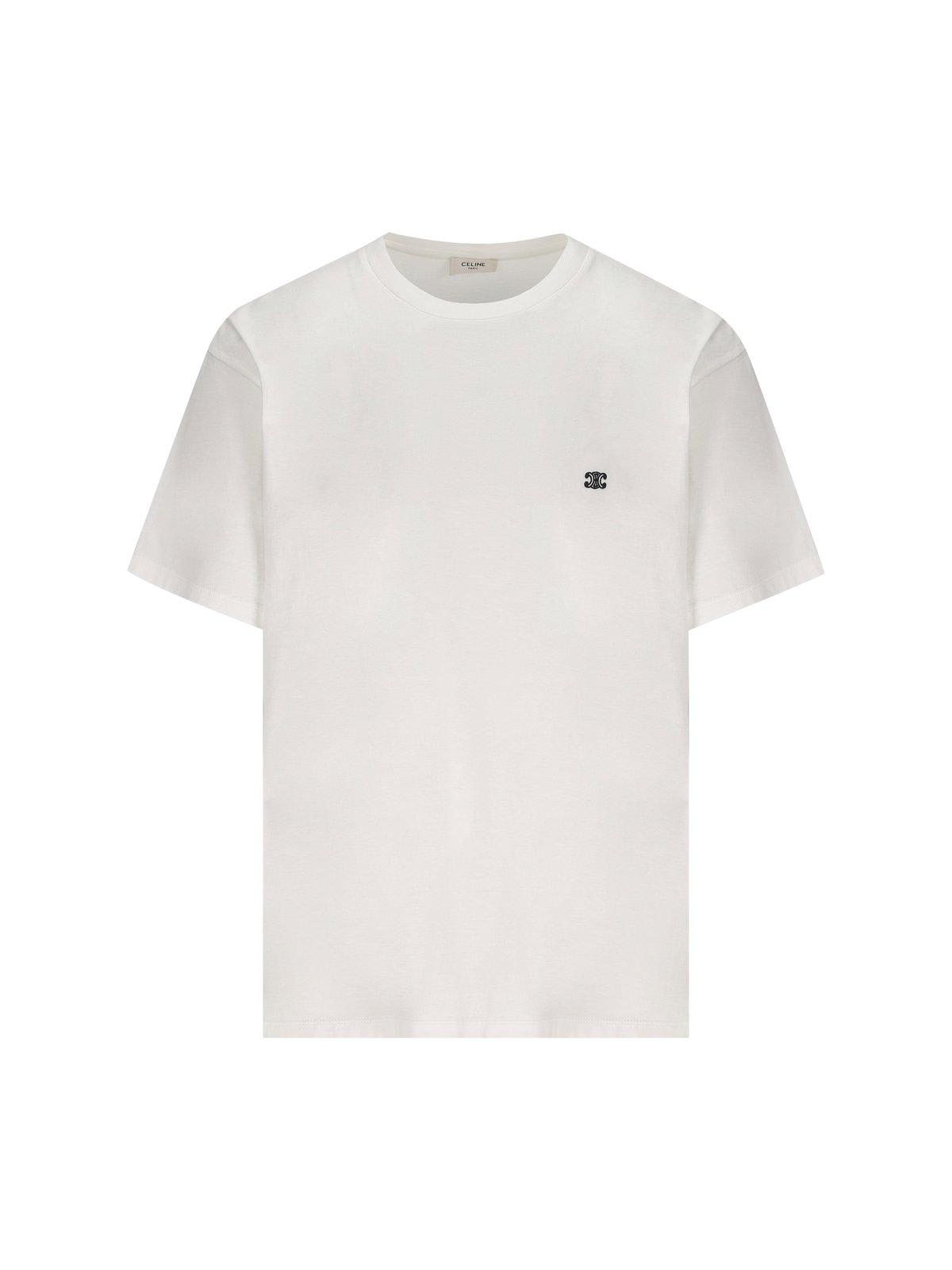 Triomphe Motif Embroidered Loose-fit T-shirt