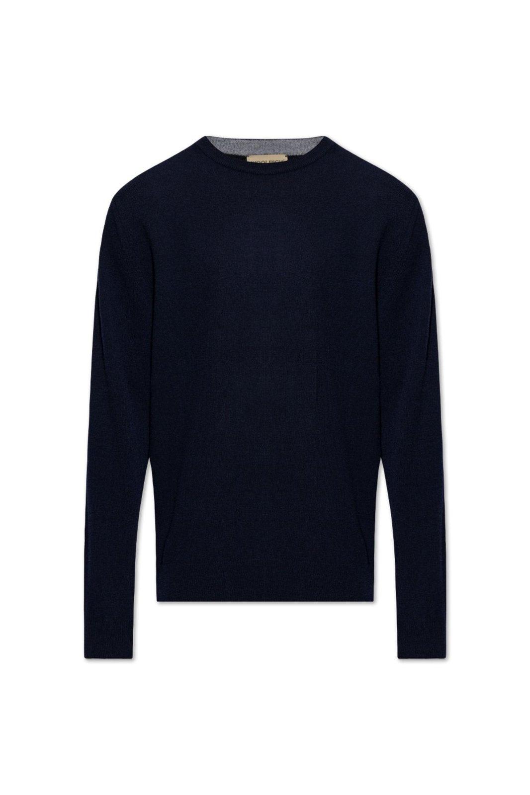 Woolrich Pure Wool Sweater In Melton Blue
