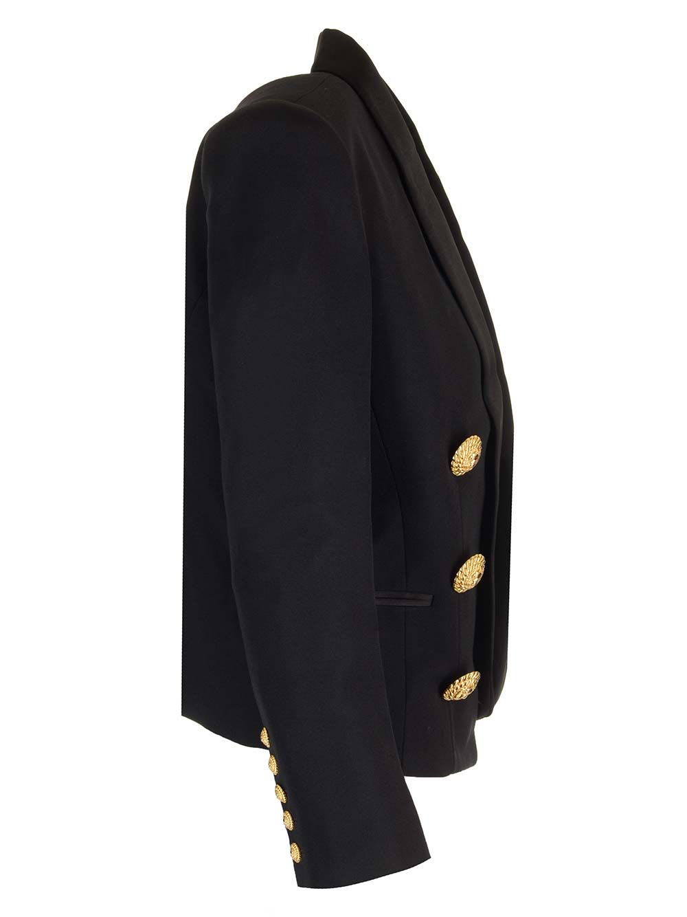 Shop Balmain Short Jacket In Black