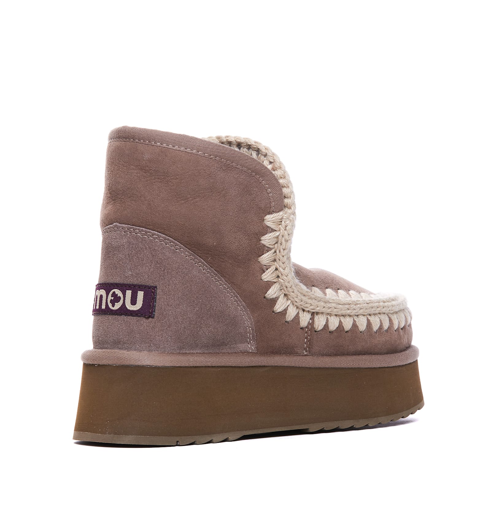 Shop Mou Mini Eskimo Platform Booties In Grey