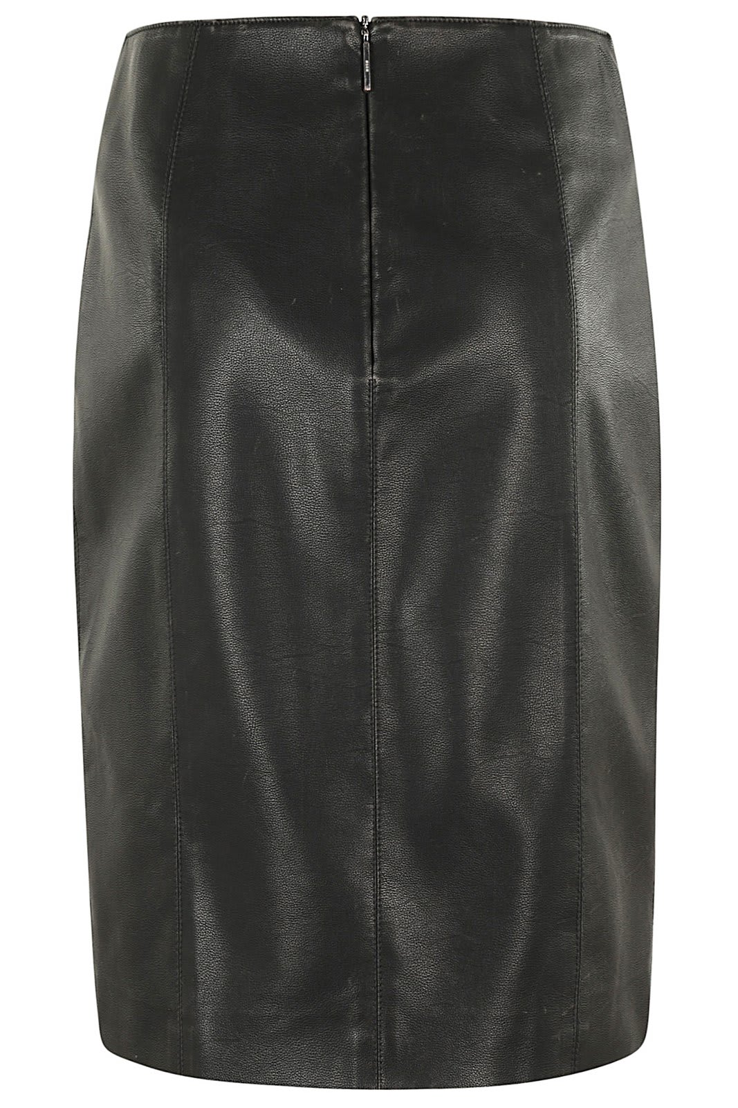 Shop Msgm High Waist Midi Skirt In Black