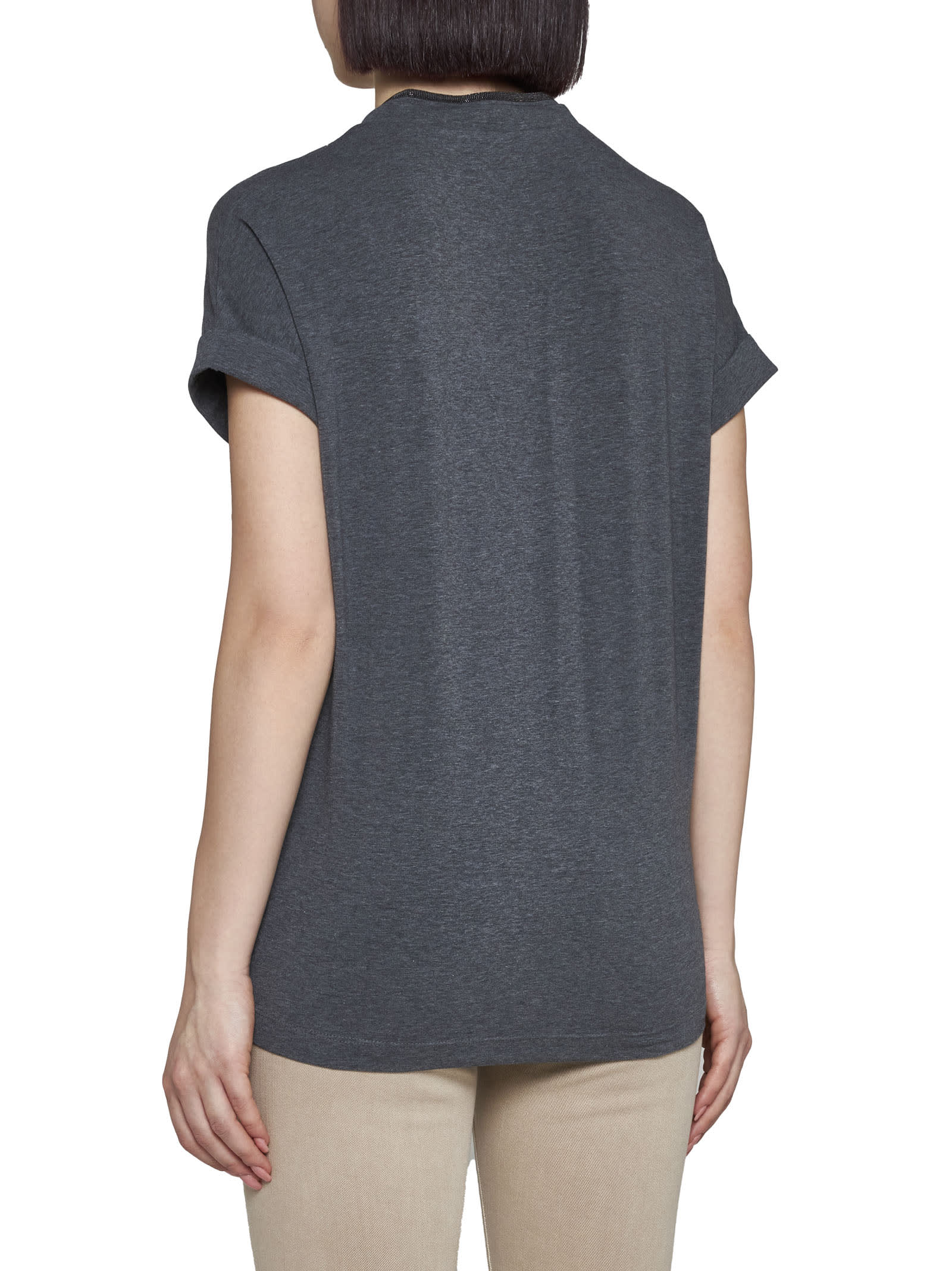 Shop Brunello Cucinelli T-shirt In Grey