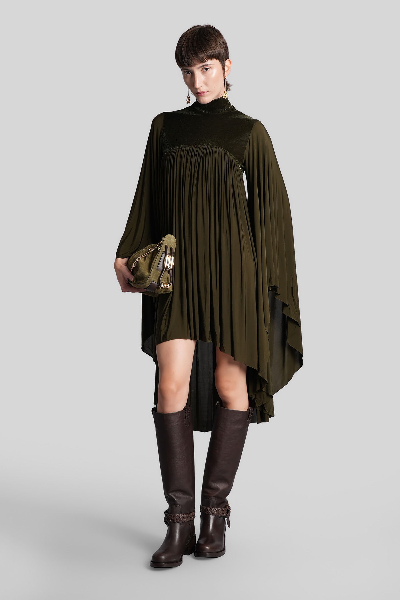 Zimmermann Mini Dress In Green Viscose