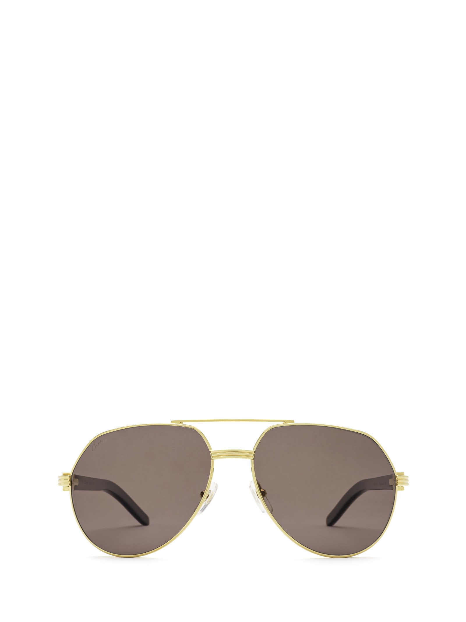 Cartier Eyewear Cartier Ct0272s Gold & White Sunglasses