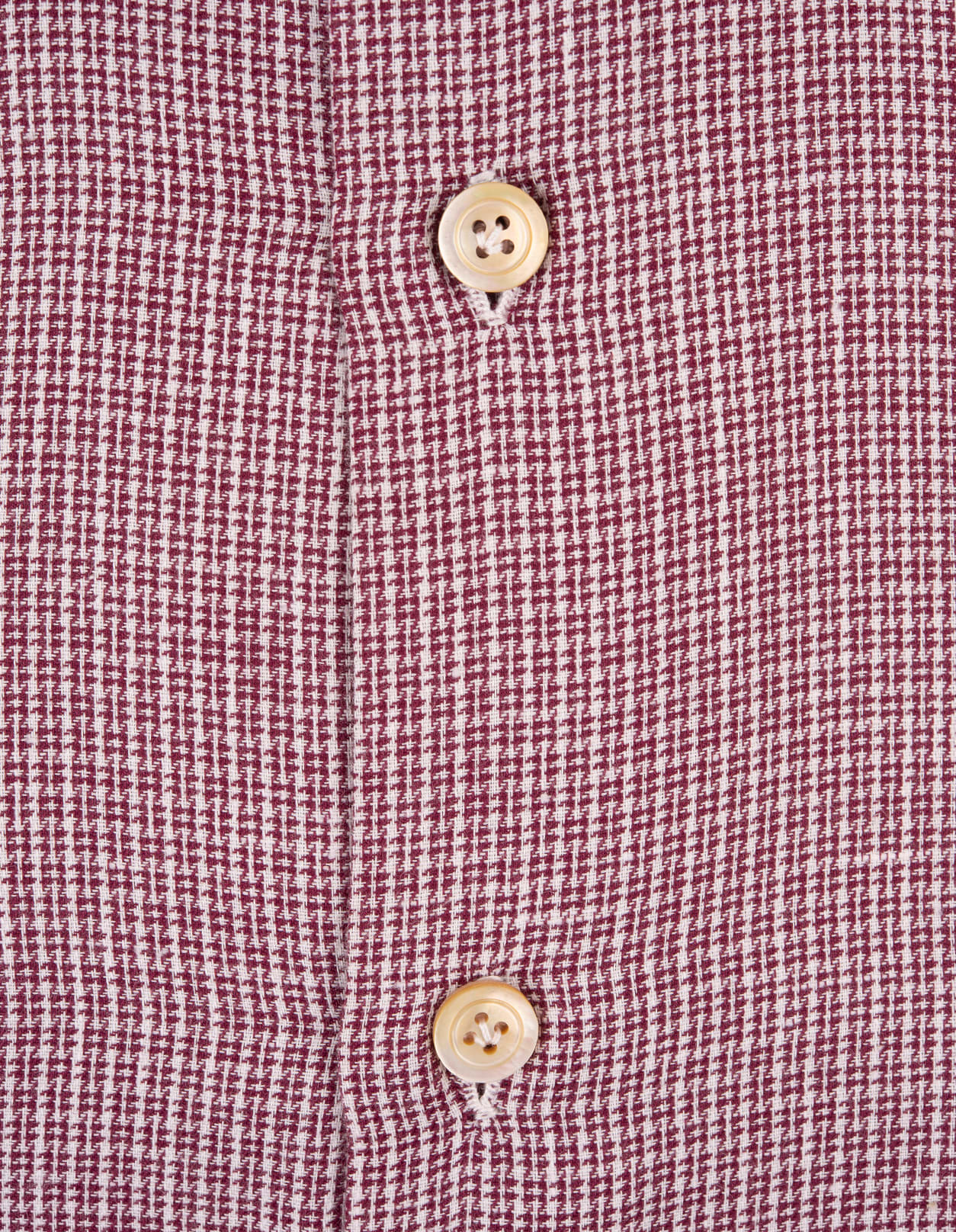 Shop Kiton Red Houndstooth Pattern Shirt