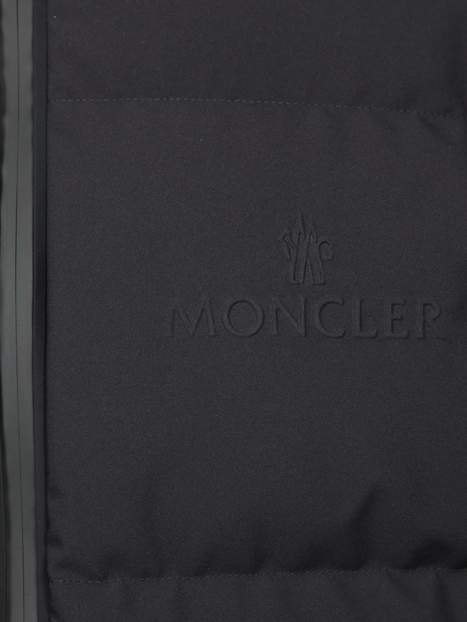 Shop Moncler Misonet Navy Blue Down Jacket