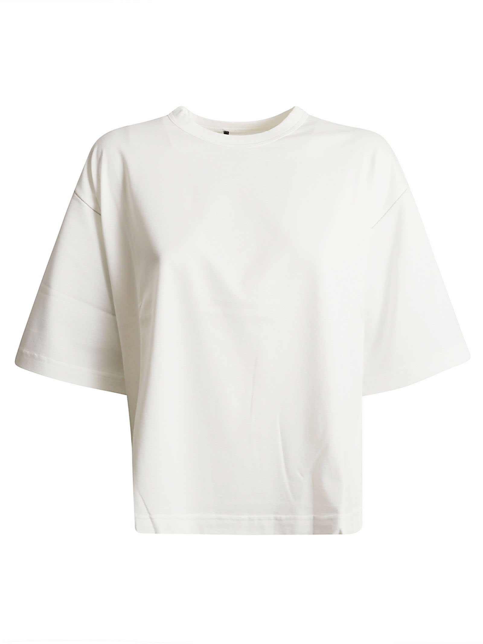 Shop Fabiana Filippi Round Neck T-shirt In White/black