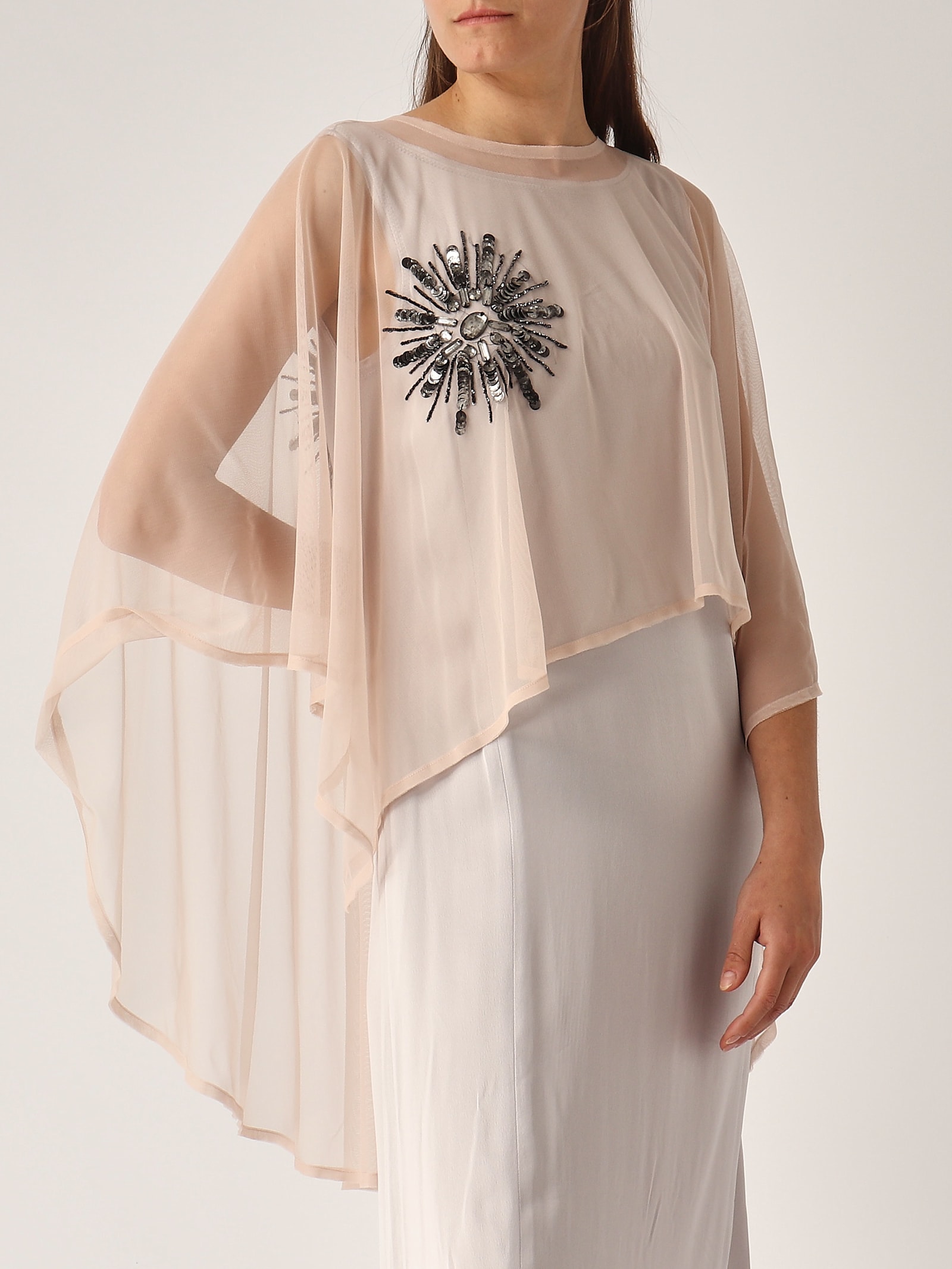 Maliparmi Cappa Precious Flowers Jacket In Neutral