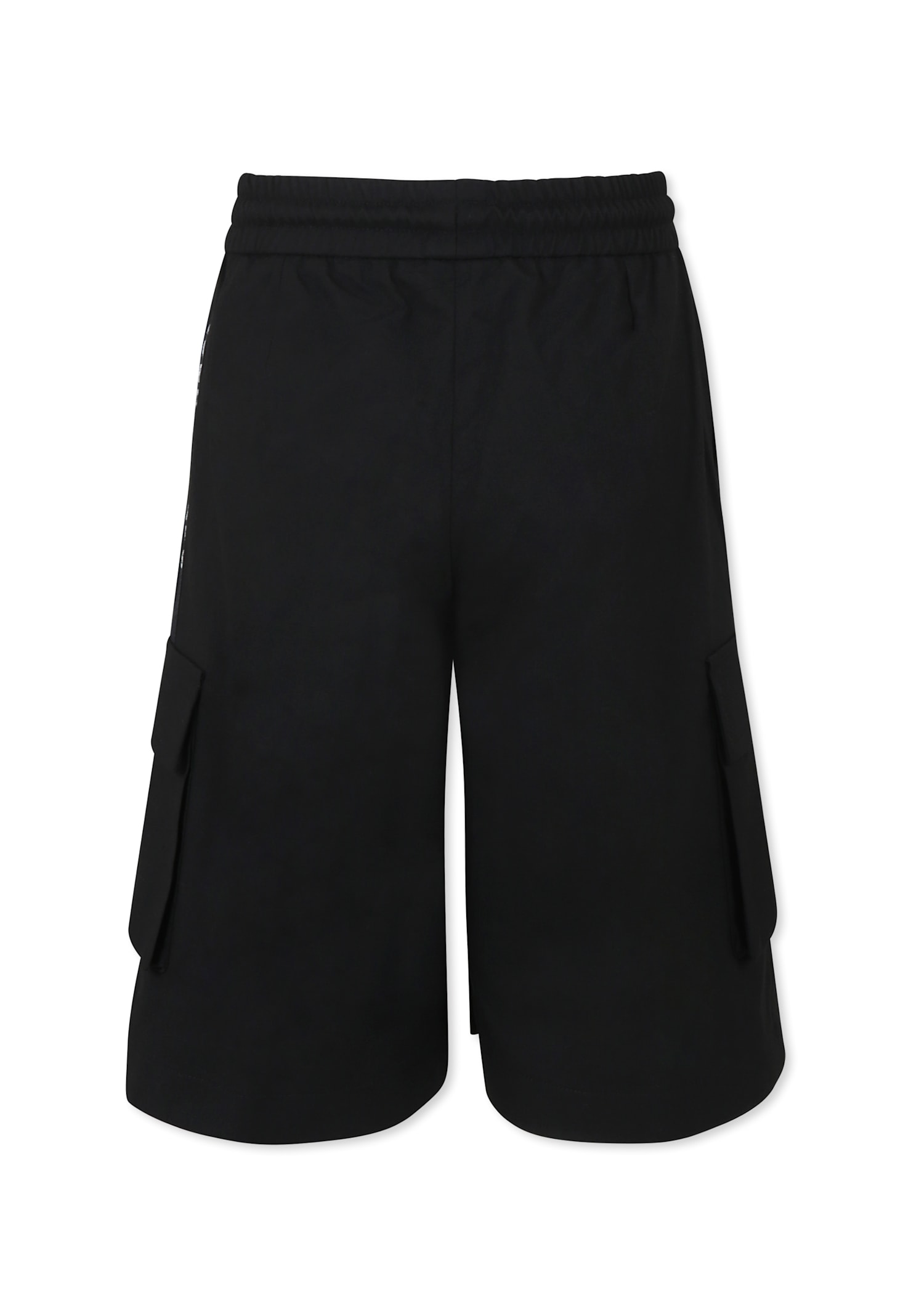 Marc Jacobs Black Shorts For Boy With Logo In Black
