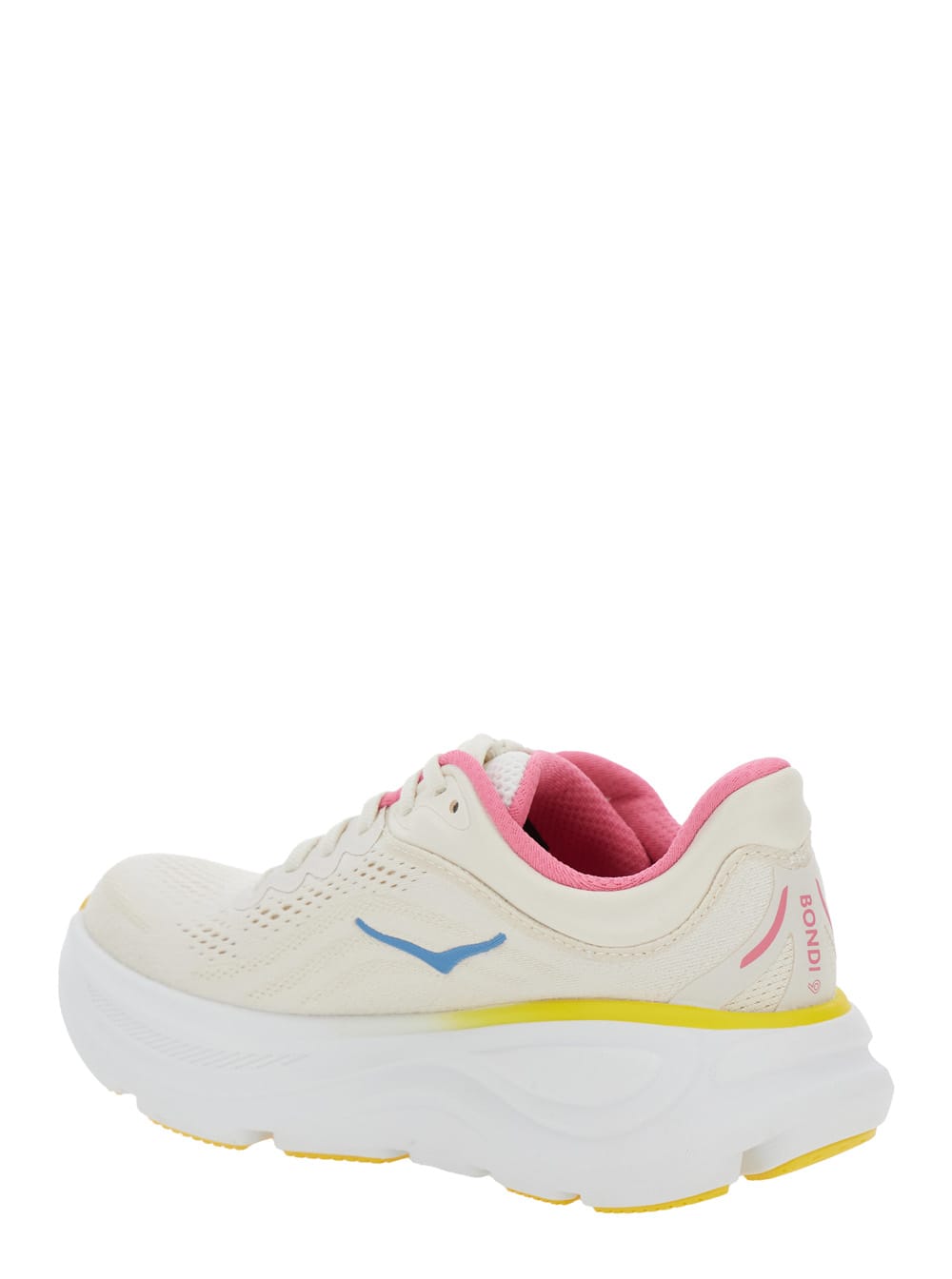 Hoka Bondi 9 Rubber-trimmed Mesh Sneakers In White
