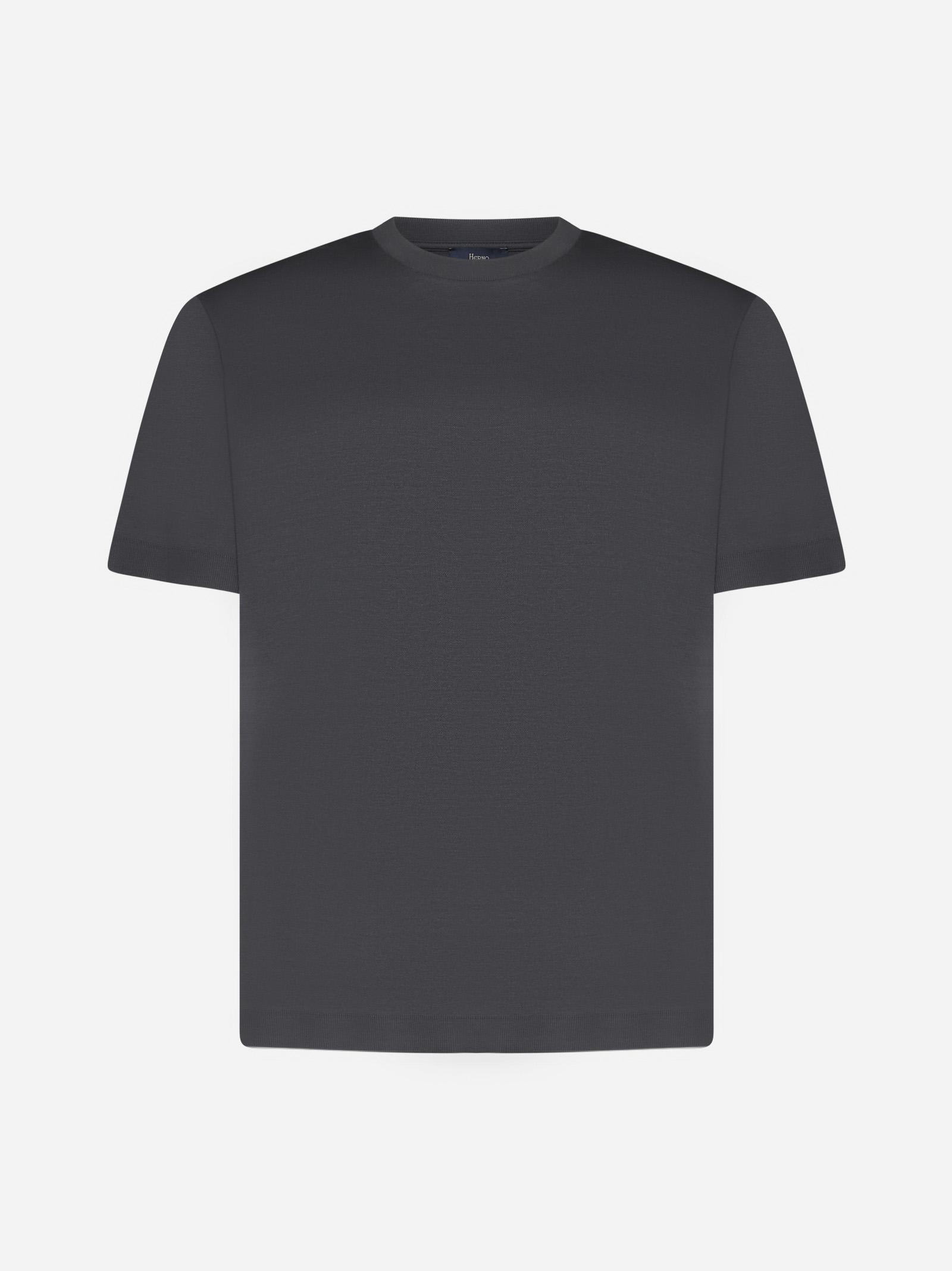 Herno Cotton T-shirt In Gray