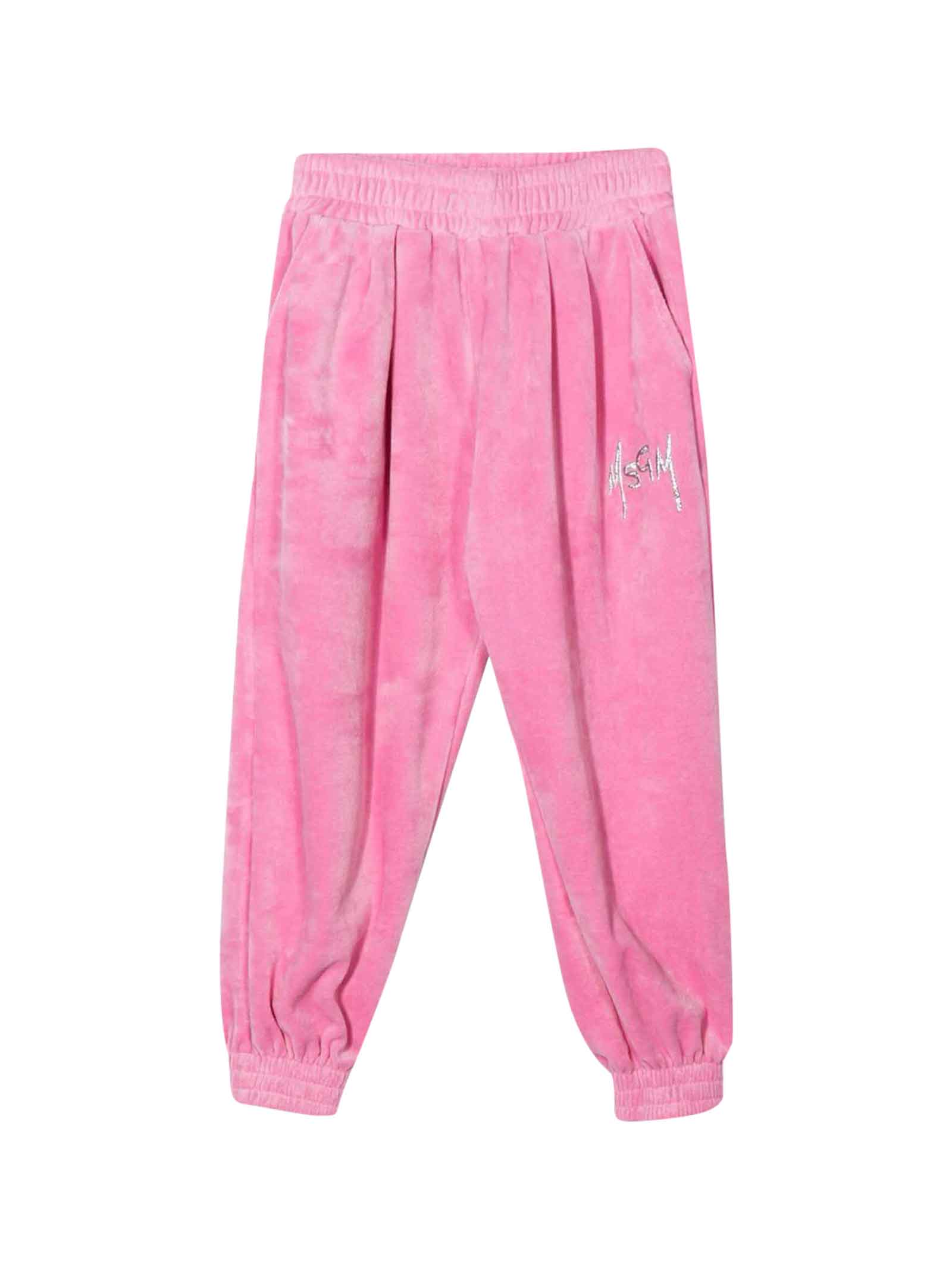 MSGM Pink Girl Joggers