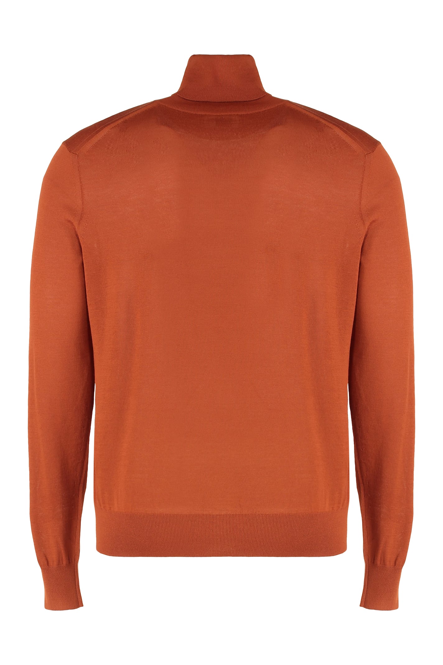 Saint Laurent Wool Turtleneck Sweater In Brown
