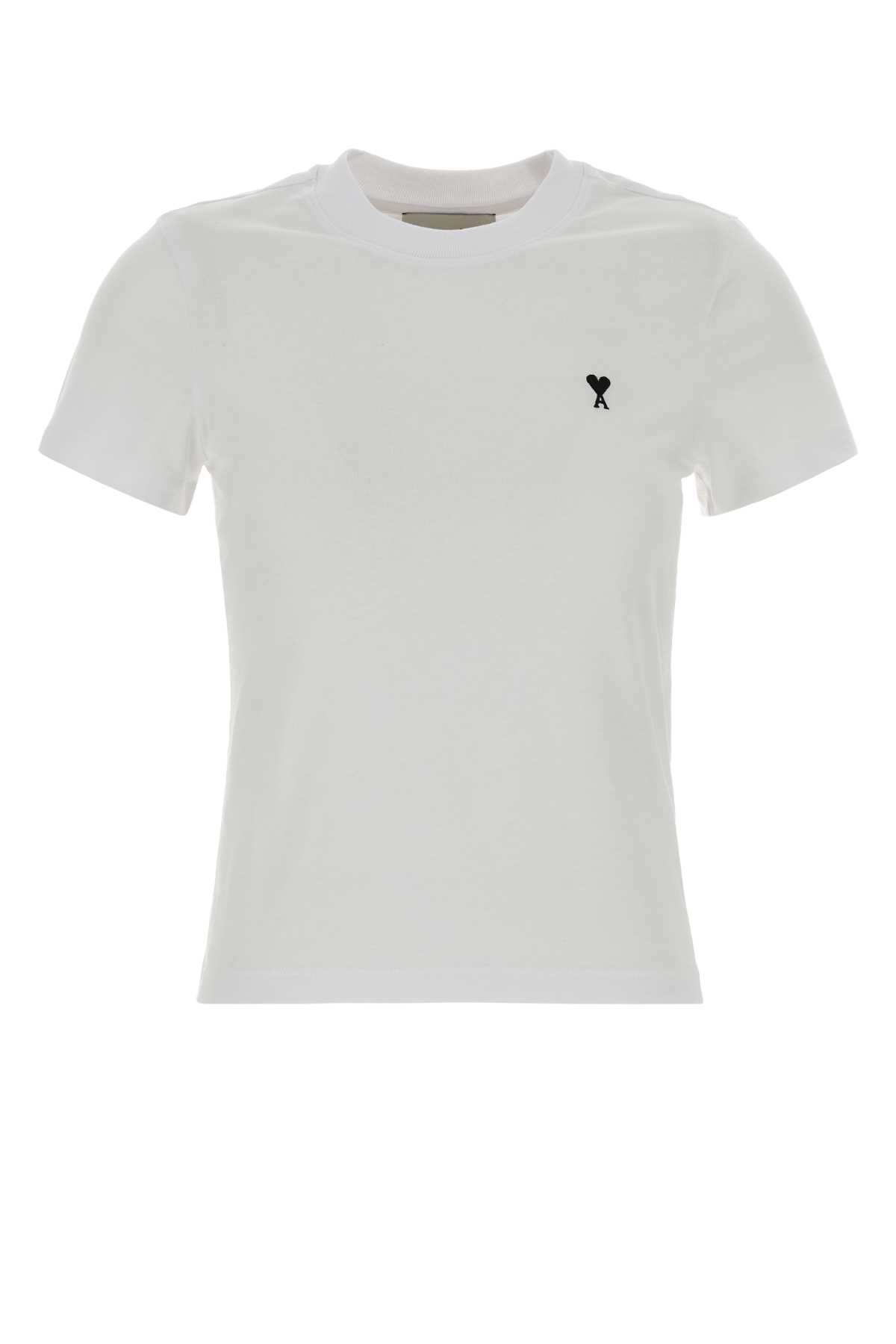 Ami Alexandre Mattiussi Ami Paris Ami De Coeur Tshirt In White
