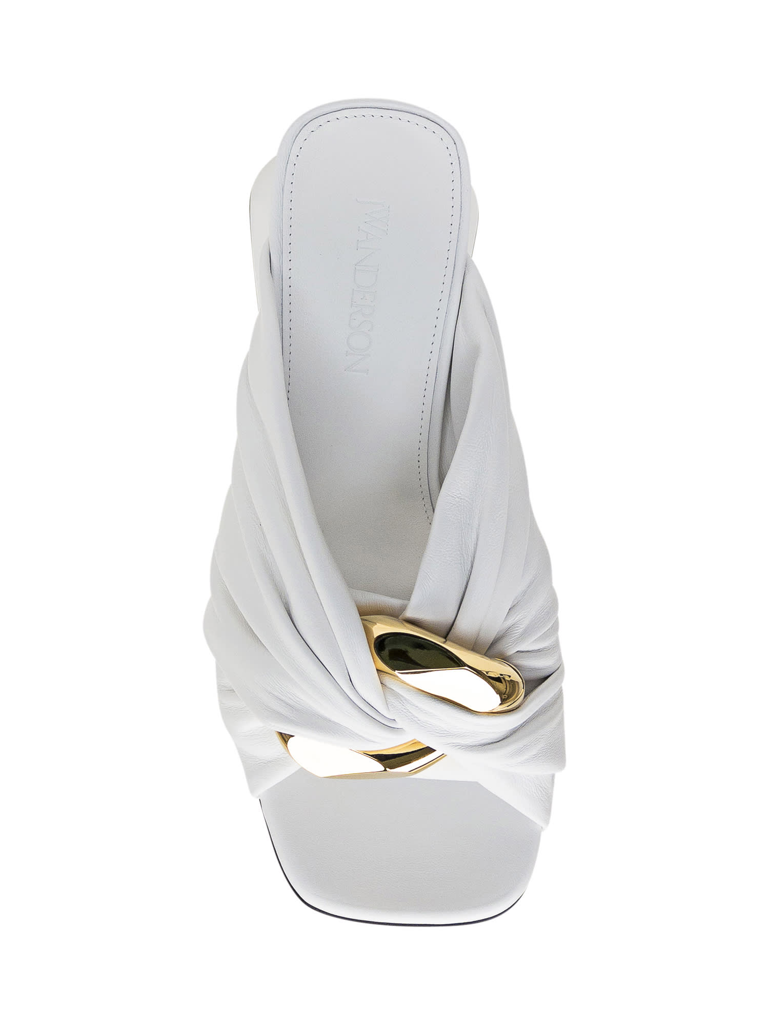 Shop Jw Anderson Chain Sandal In White