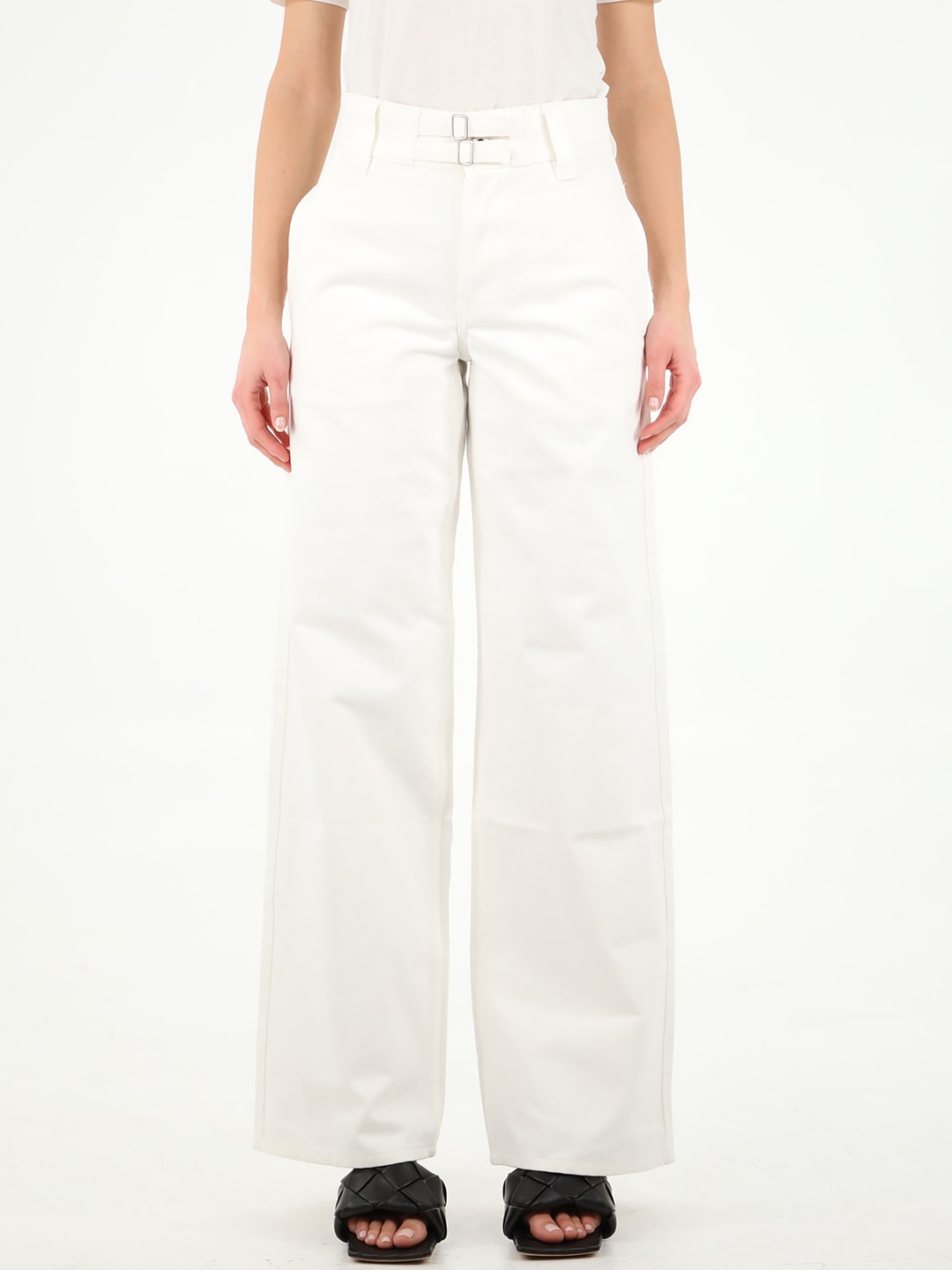 Jil Sander Wide-leg White Jeans