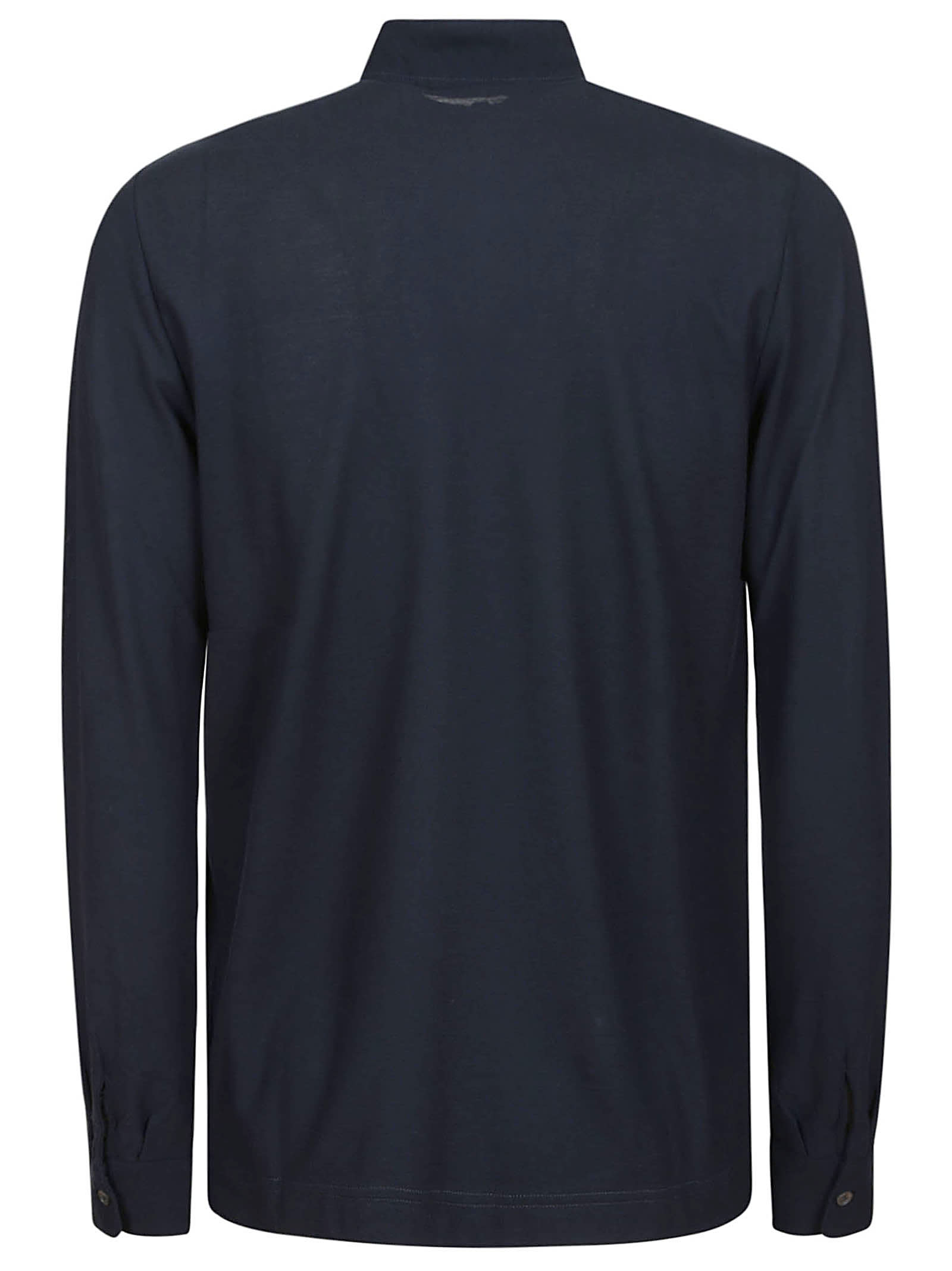 Shop Zanone Polo Ls Ice Cotton In Blue Copying