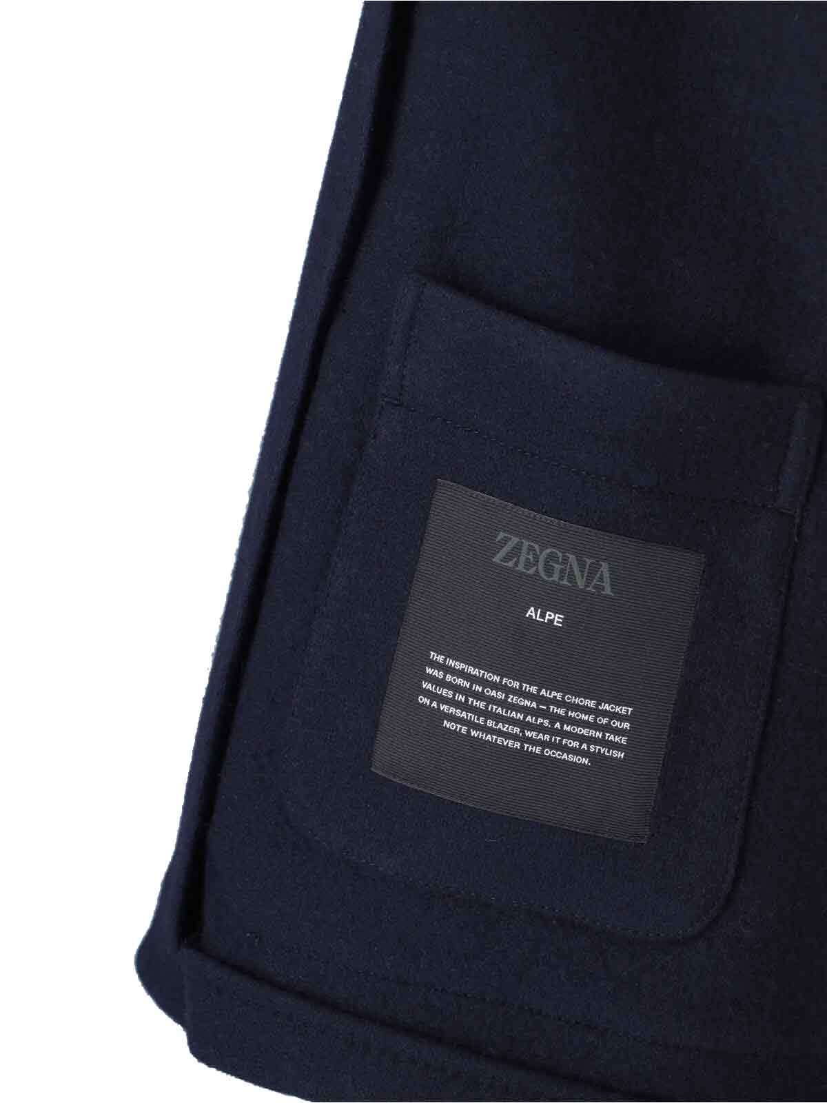 Zegna Wool And Cashmere Blend Shirt Jacket In Blue