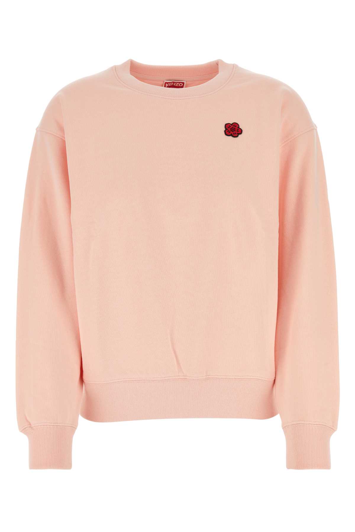 KENZO PASTEL PINK COTTON SWEATSHIRT 