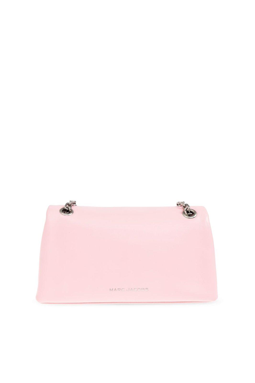 Shop Marc Jacobs The Dual Logo Embossed Chain Wallet In Pink