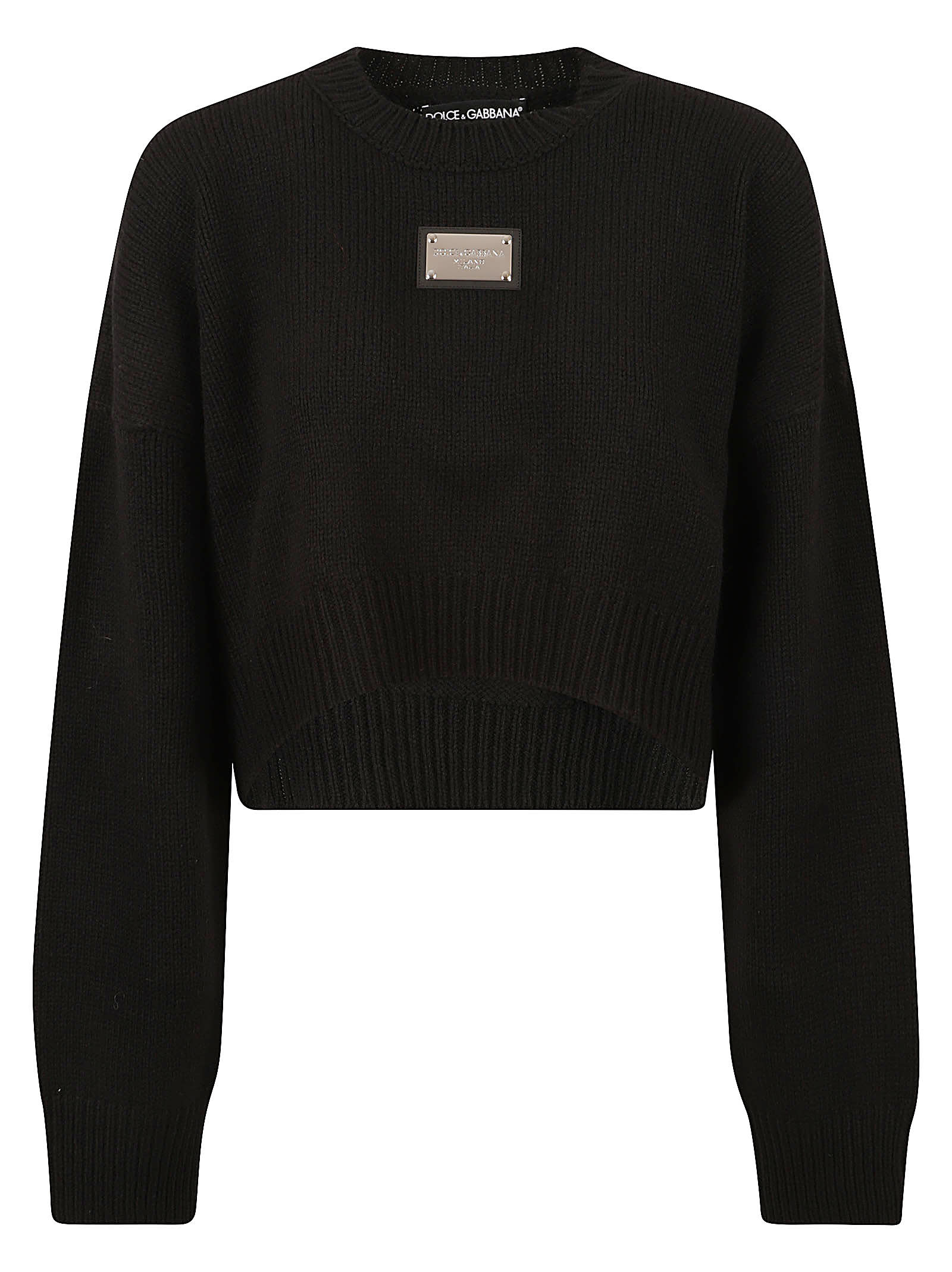 Dolce & Gabbana Cropped Pullover In Black