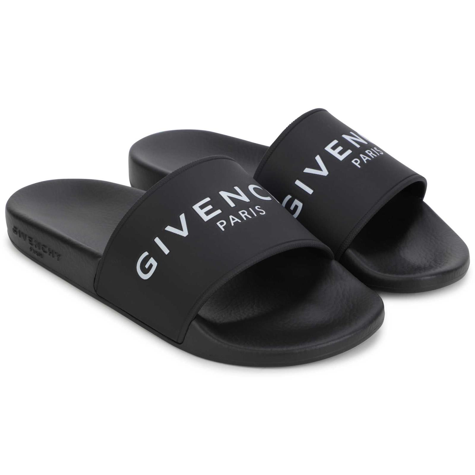 Givenchy Kids' Slippers With Print In Black